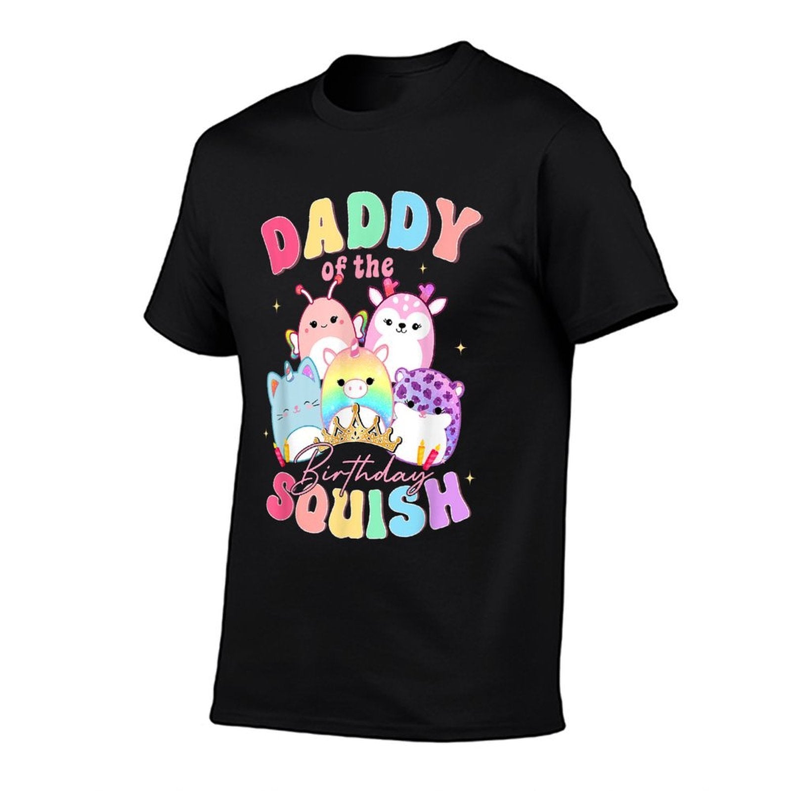 Daddy Of Birthday Girl Birthday Party Squish Squad Mallow  Quick-drying T-Shirt