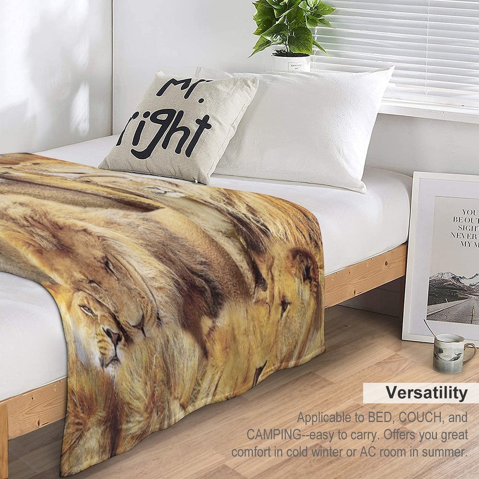 Lions Lightweight Throw Blanket