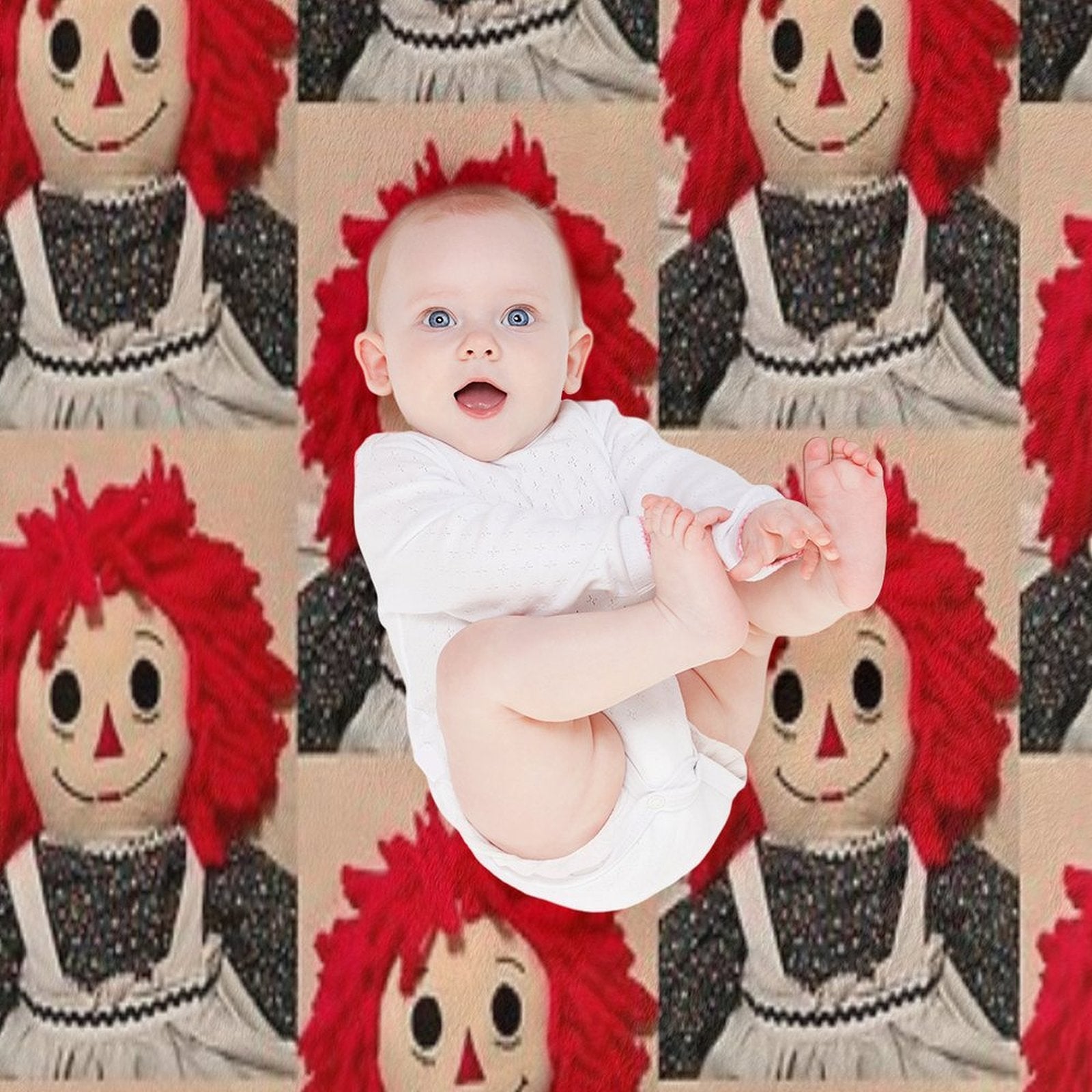 Sweet Raggedy Ann 2 Sustainable Throw Blanket