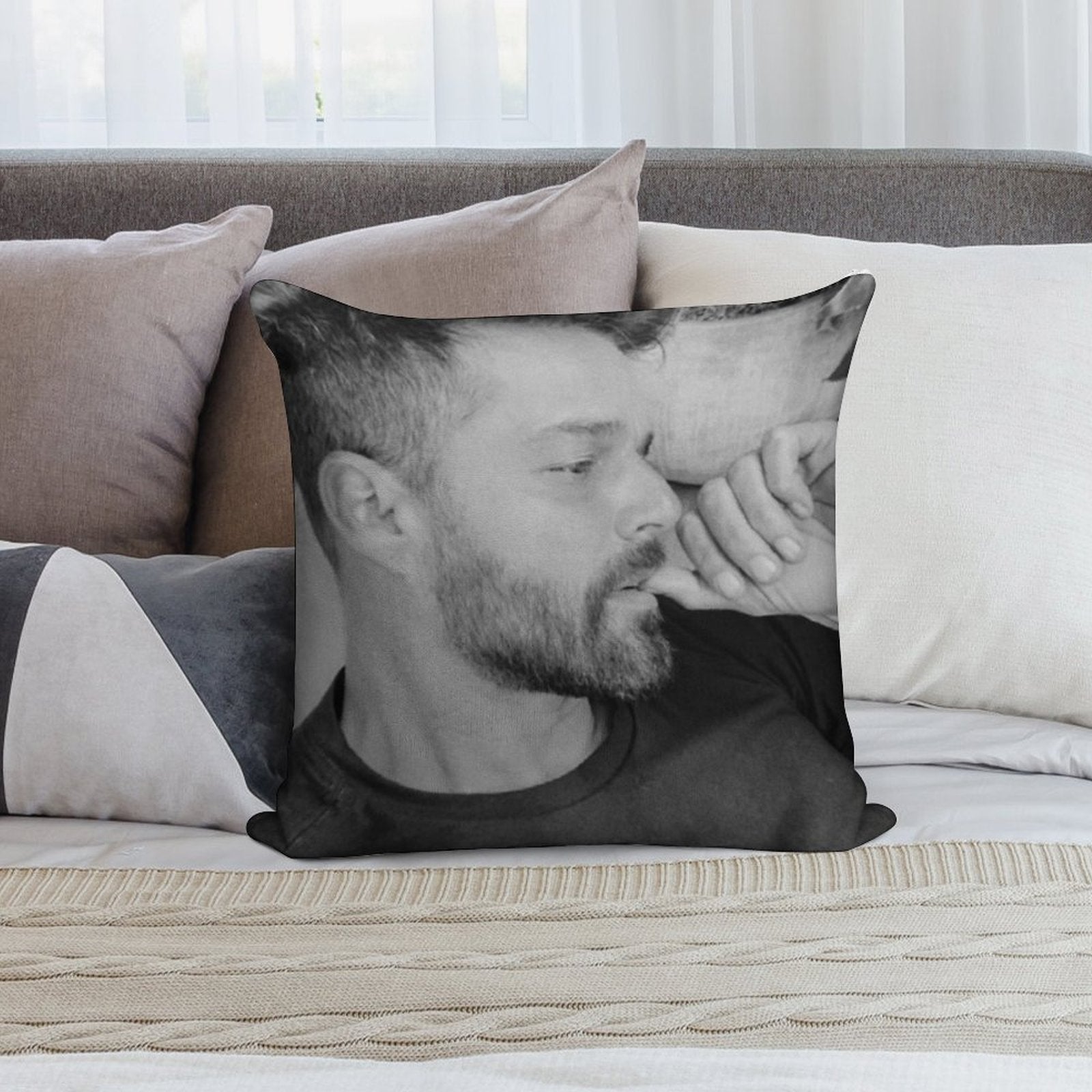 Ricky Martin Soft Decorative Cover Throw Pillow