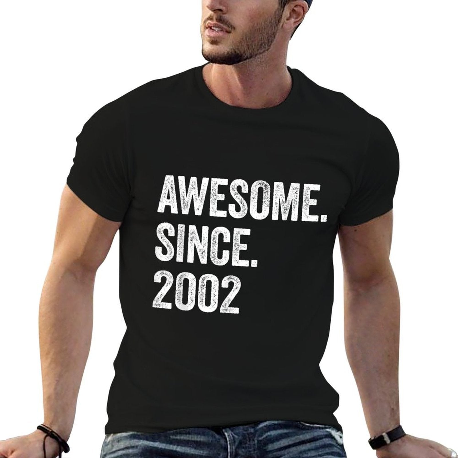 21 Years Old Awesome Since 2002 21st Birthday  Tagless Design T-Shirt