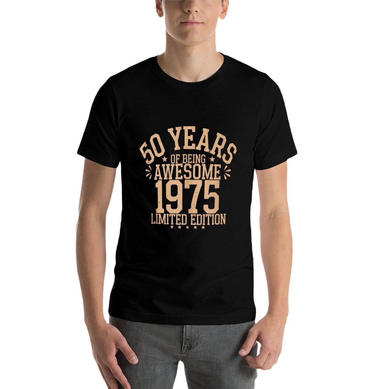 50 Year Birthday Decorations Men Gag 50yr 1975 50th Birthday  Vintage-inspired T-Shirt