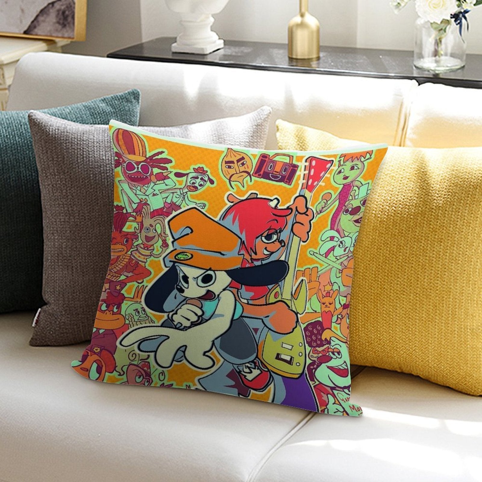 PARAPPA And Lammy Soft Multiple Sizes Throw Pillow