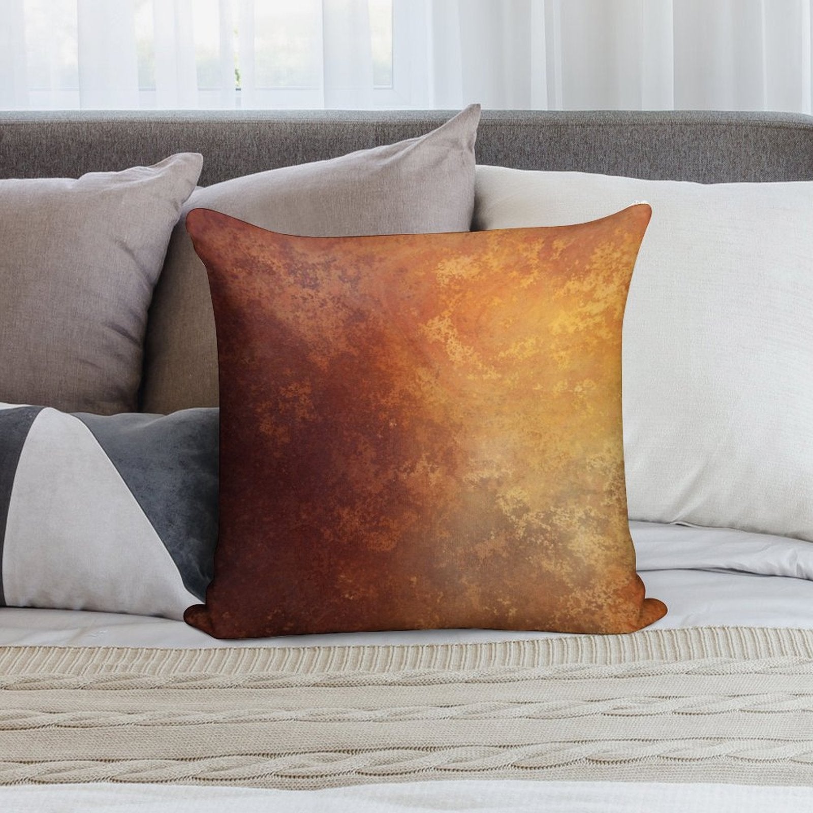 Vintage Rust Soft Style Accent Throw Pillow