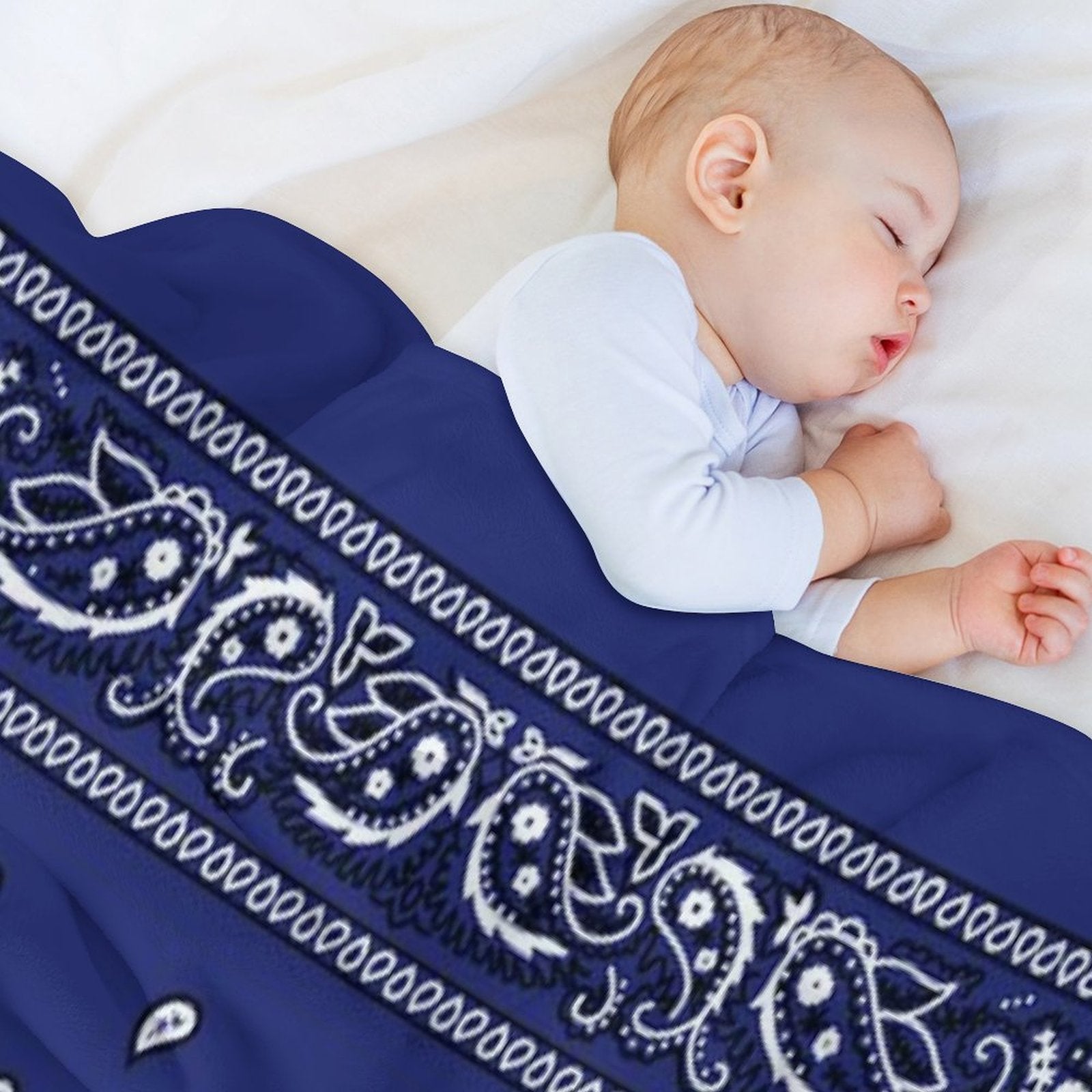 Bandana Doger Blue Durable Throw Blanket