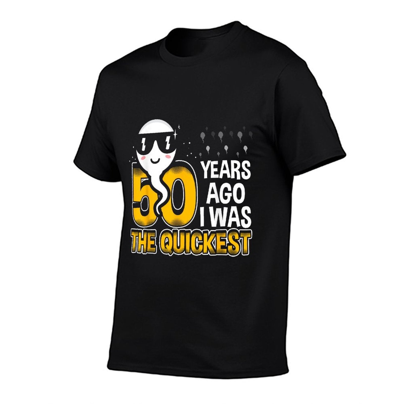 50 Years Ago I Was The Quickest 50th Birthday Funny  Oversized Silhouette T-Shirt