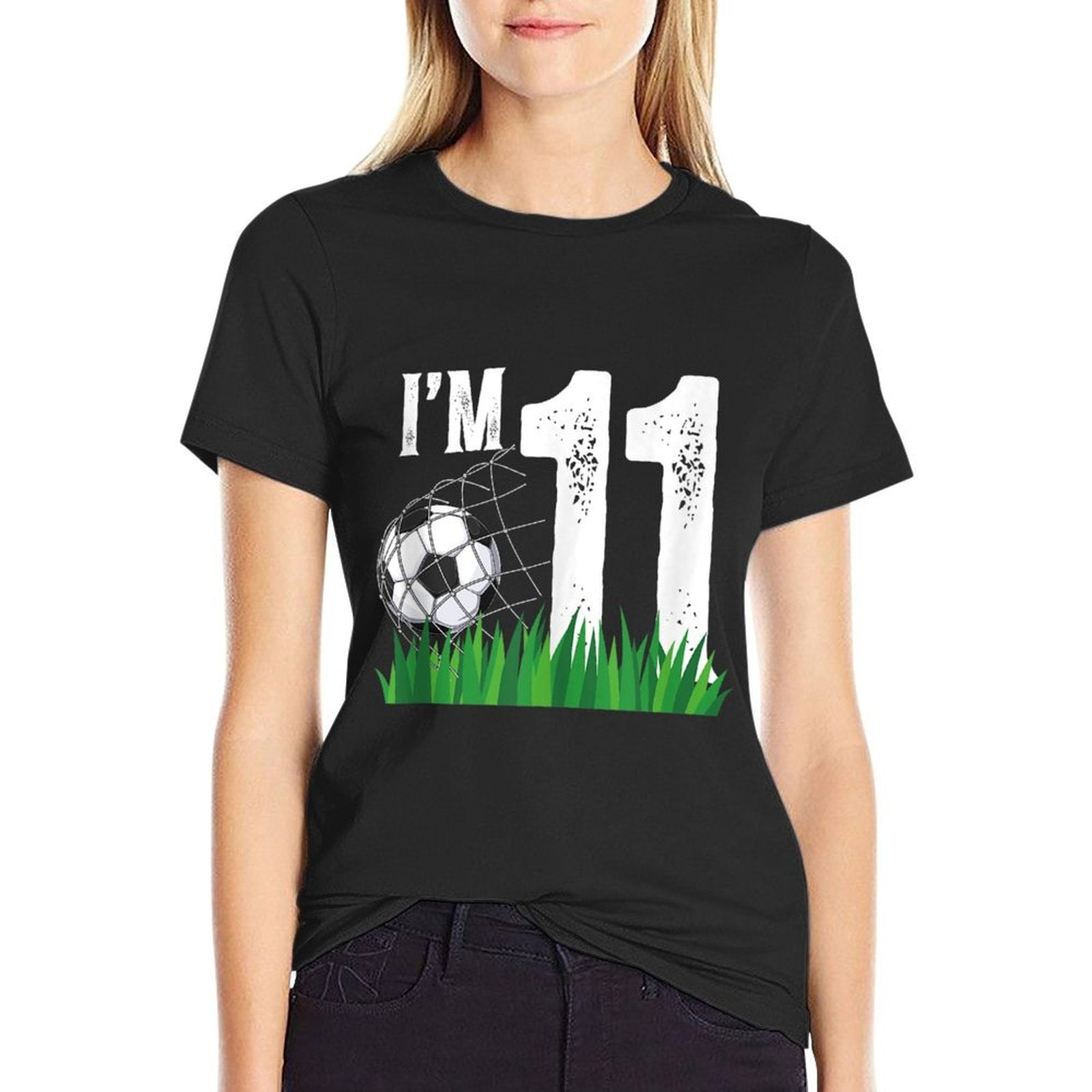 11th Soccer Birthday Party Eleven Year Old Soccer Player  Summer-ready Fabric T-Shirt