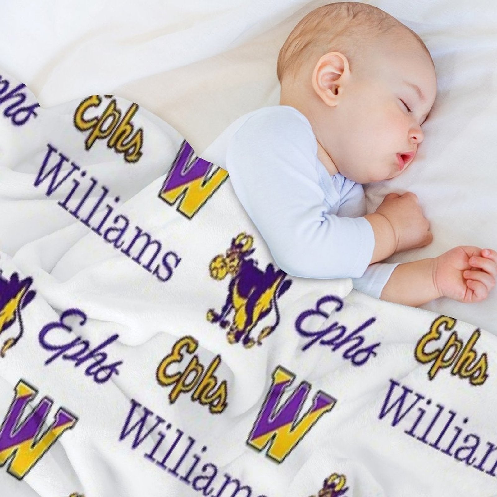 Williams College Logo Pack Eco-conscious Throw Blanket