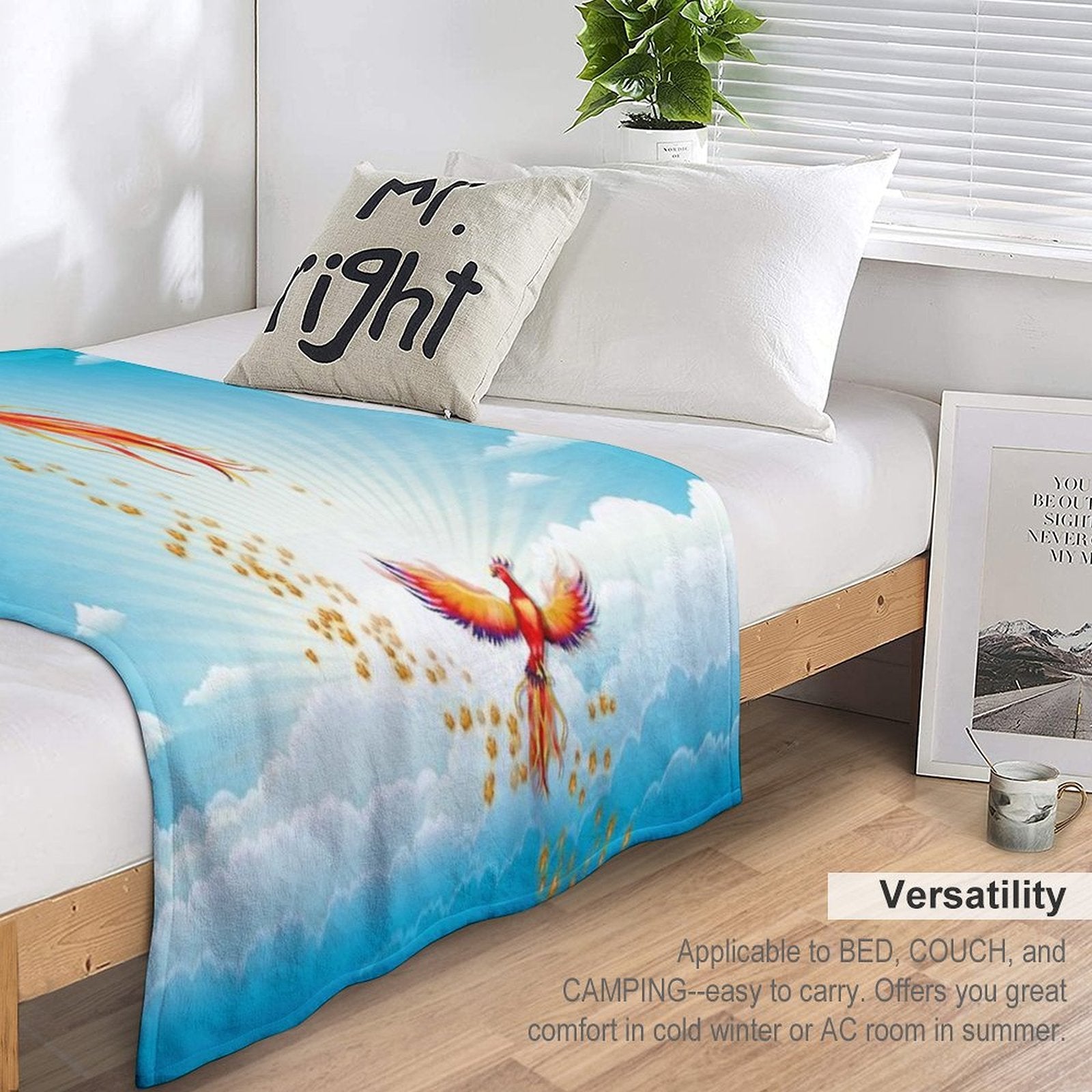 Phoenix Rising Easy Care Throw Blanket