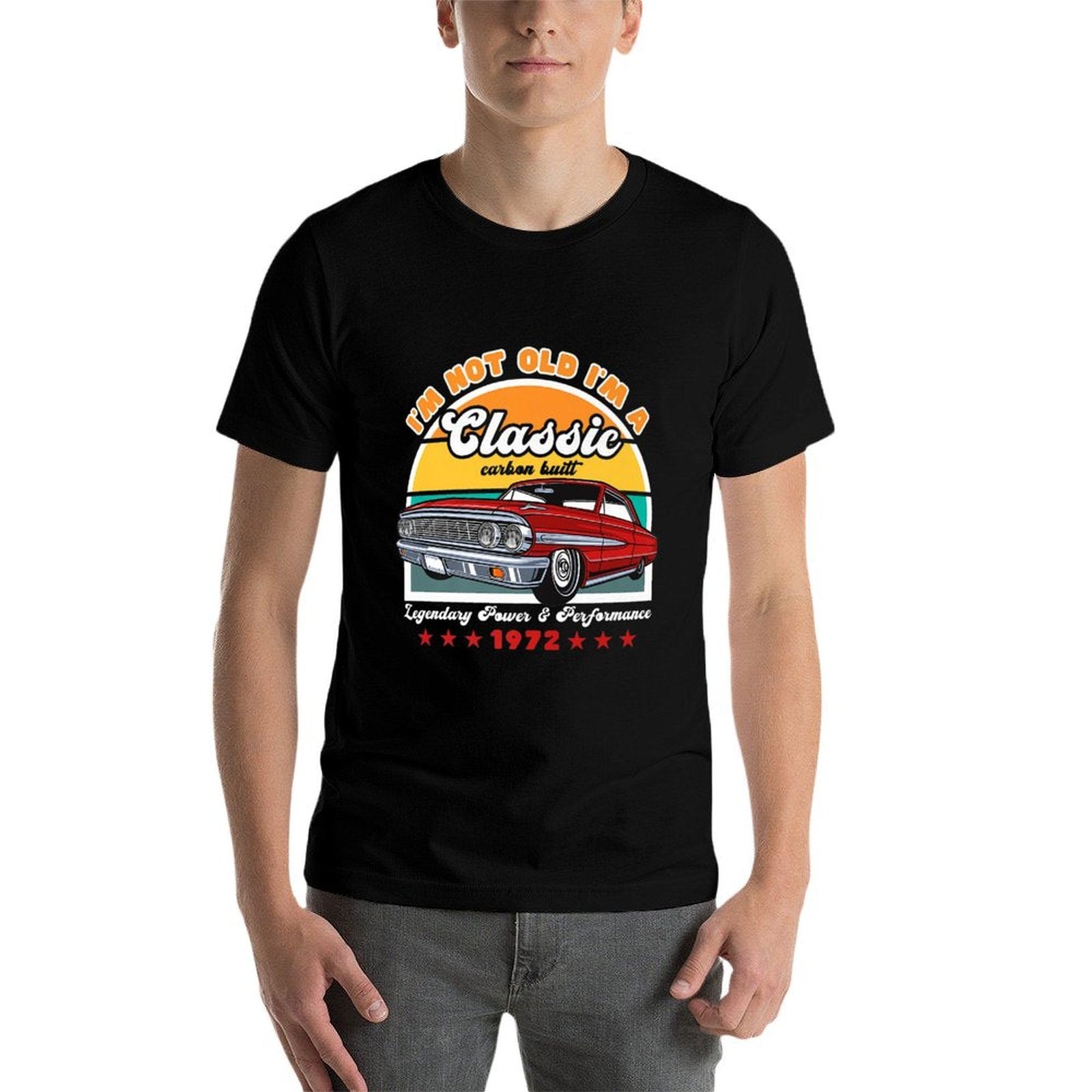 50th Birthday Classic Carbon Builts Vintage Car Premium  Graphic-printed T-Shirt