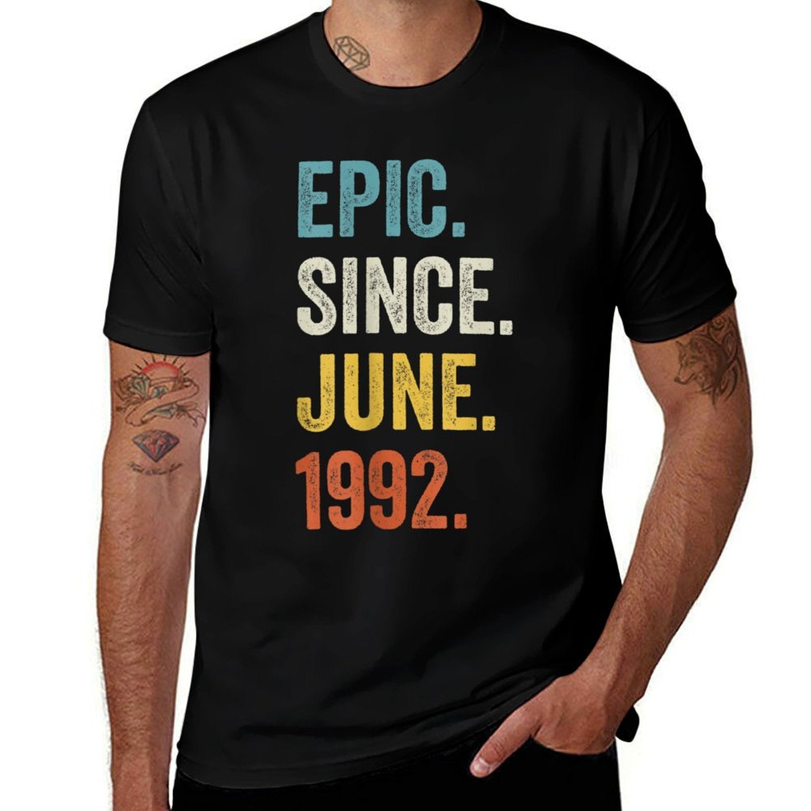 30 Years Old Epic Since June 1992 30th Birthday  Graphic-printed T-Shirt