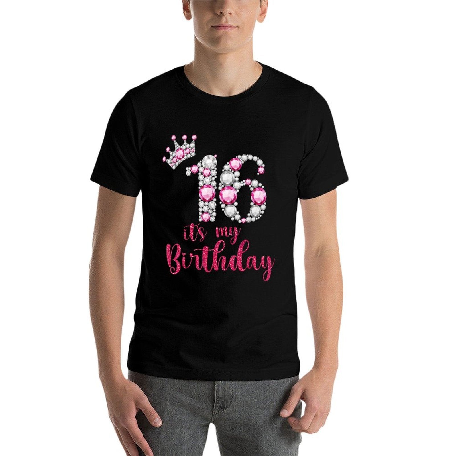 16 It's My Birthday 16th Birthday 16 Years Old Bday  High-quality Stitching T-Shirt