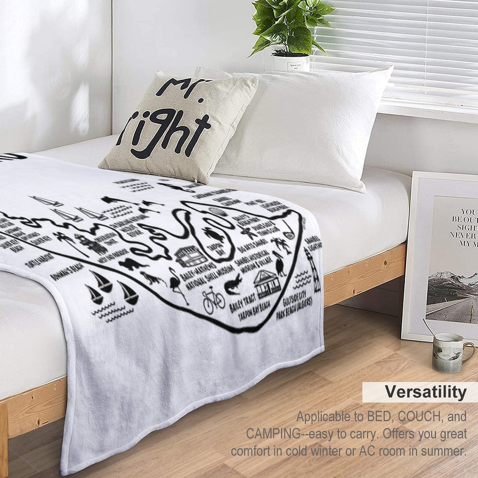 Sanibel Island Map Quick-dry Throw Blanket