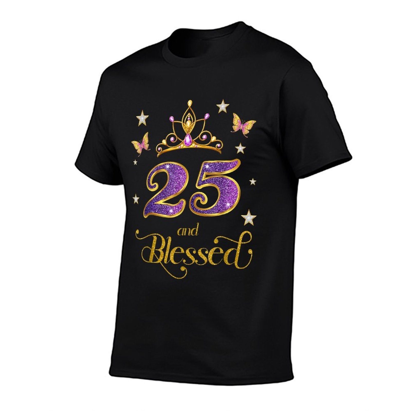 25 And Blessed 25 Years Old Birthday 25th Birthday  Trendy Pattern T-Shirt