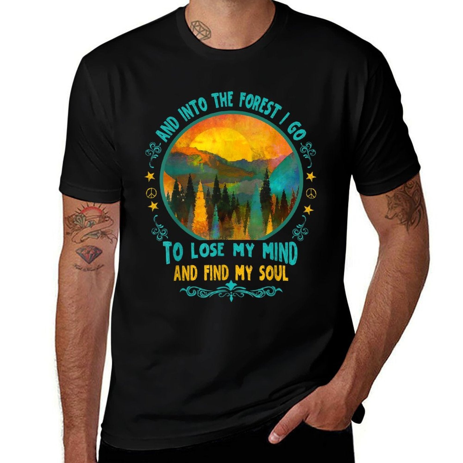 And Into The Forest I Go Hiking Camping Summer Camp Polyester Blend T-Shirt