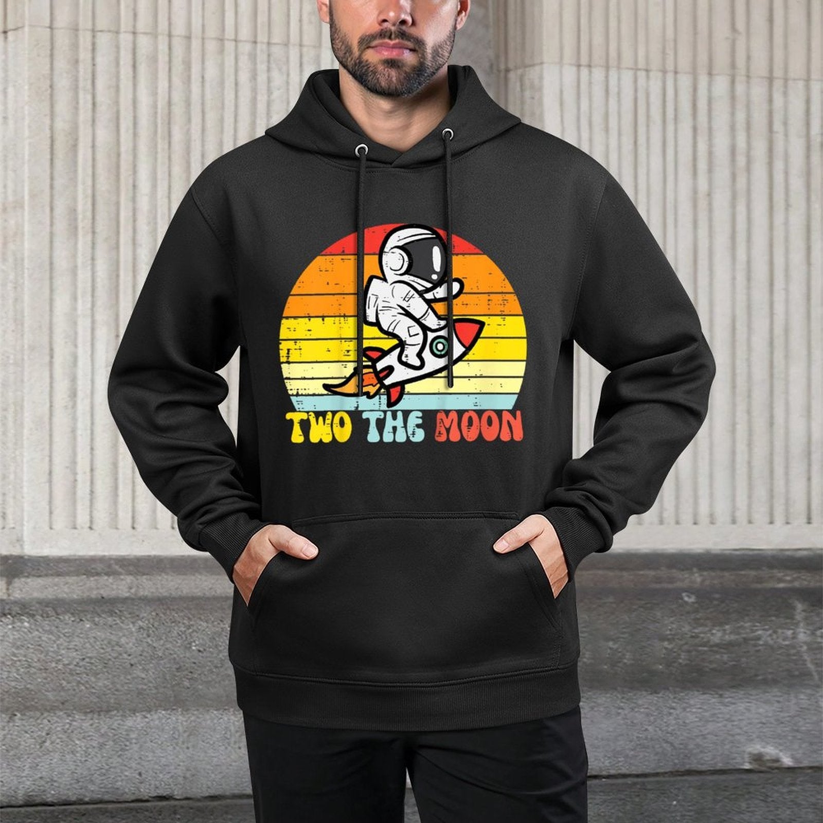 2nd Birthday Astronaut Two The Moon Girls Boys Toddler Kids Adjustable Hood Hoodie