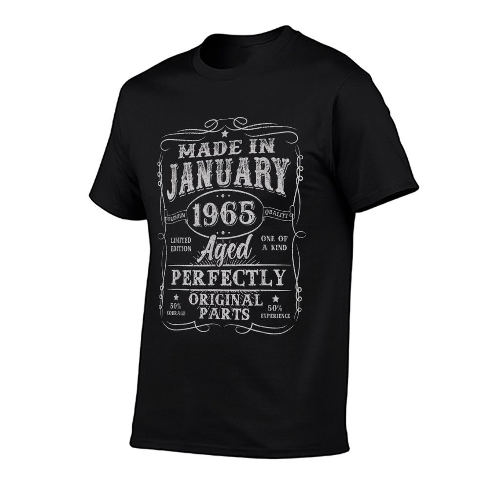 60 Years Old Made In January 1965 Vintage 60th Birthday Men  Vintage-inspired T-Shirt