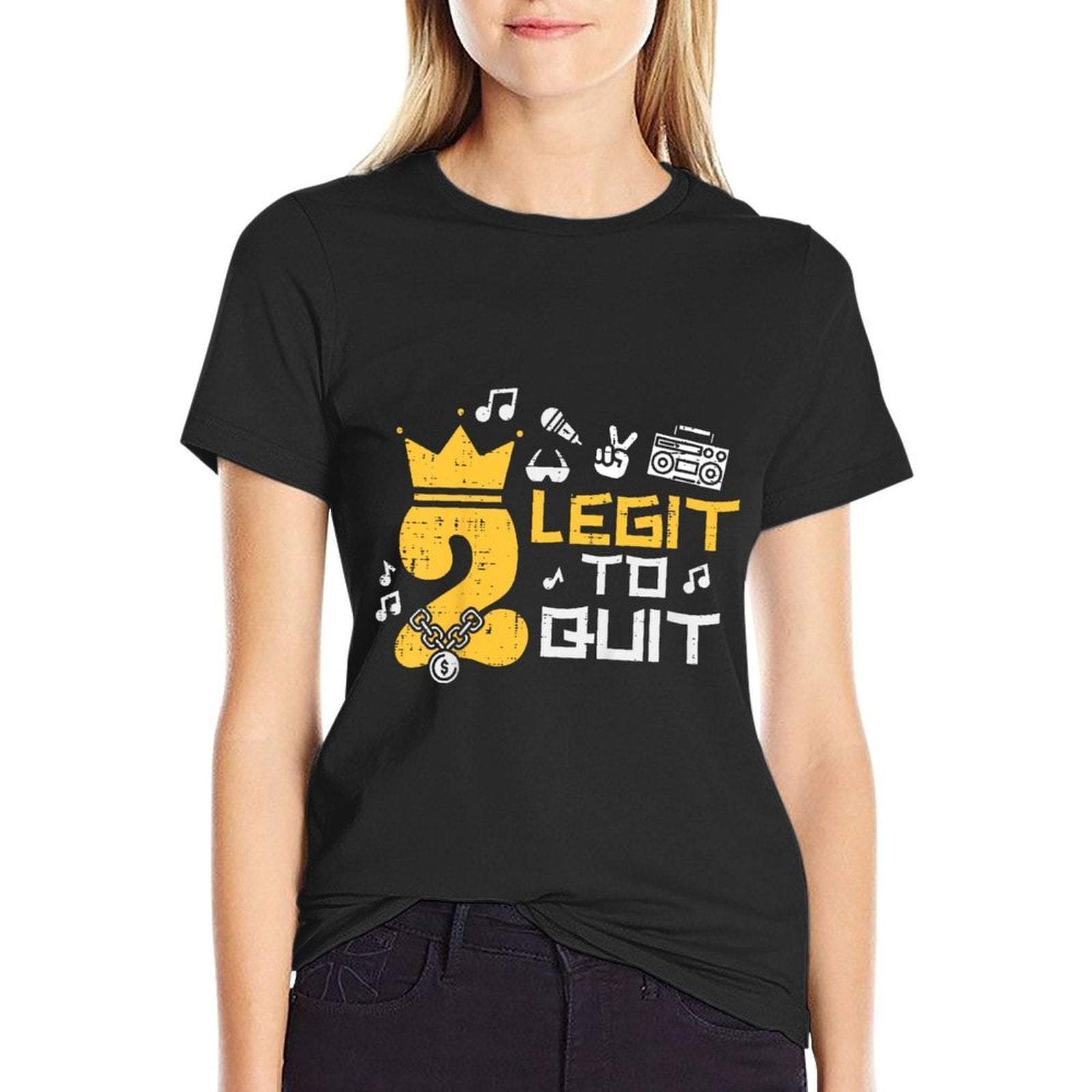 2nd Birthday 2 Legit To Quit Crown Boys Girls Toddler Kids  Summer-ready Fabric T-Shirt