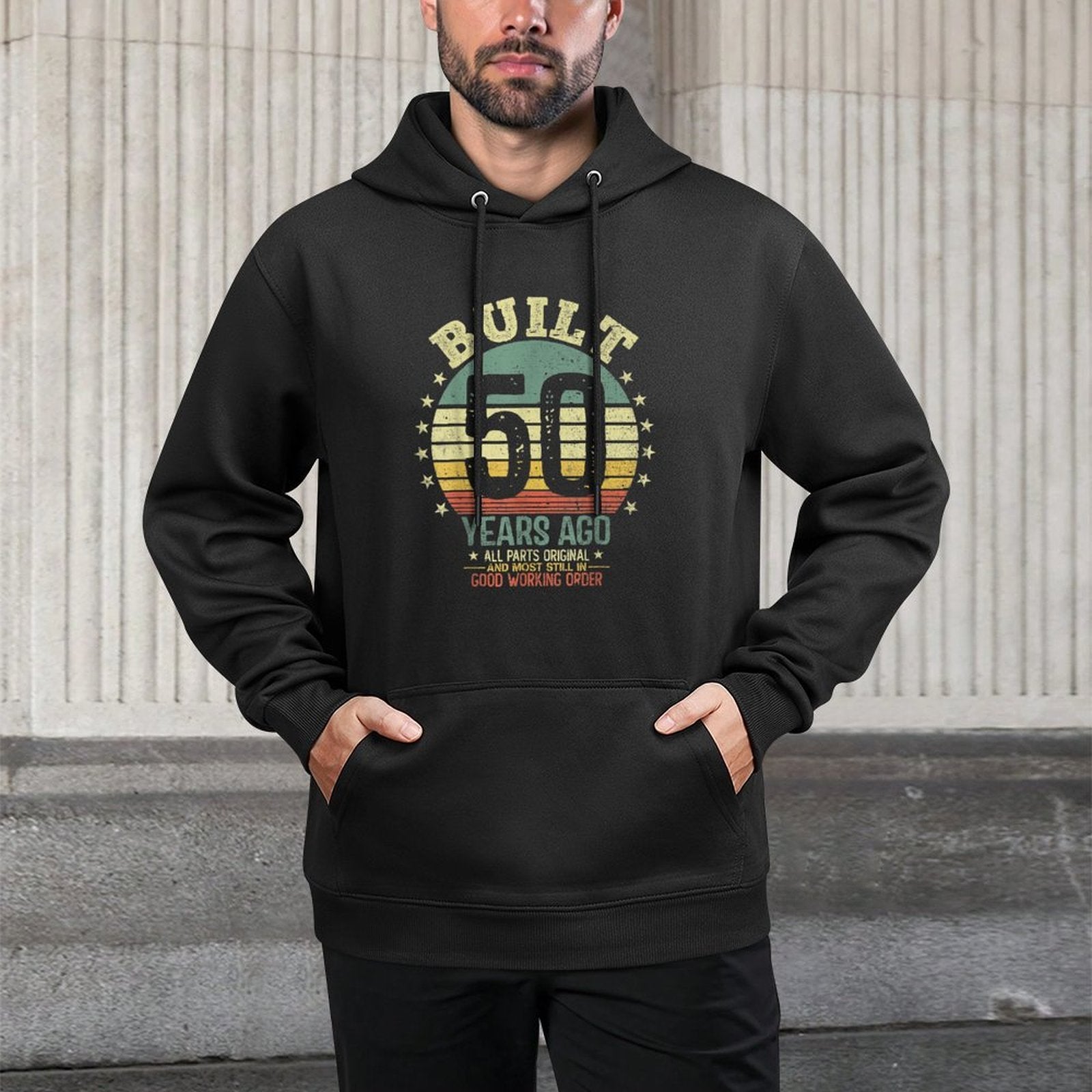 Built 50 Years Ago All Parts Original Funny 50th Birthday Medium-Weight Fabric Hoodie