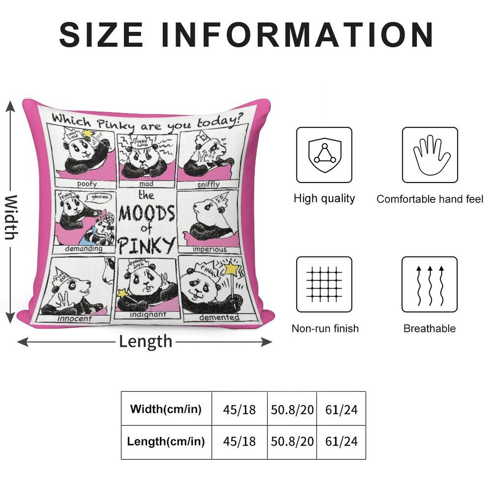 The Moods of Pinky Soft High-Density Material Throw Pillow