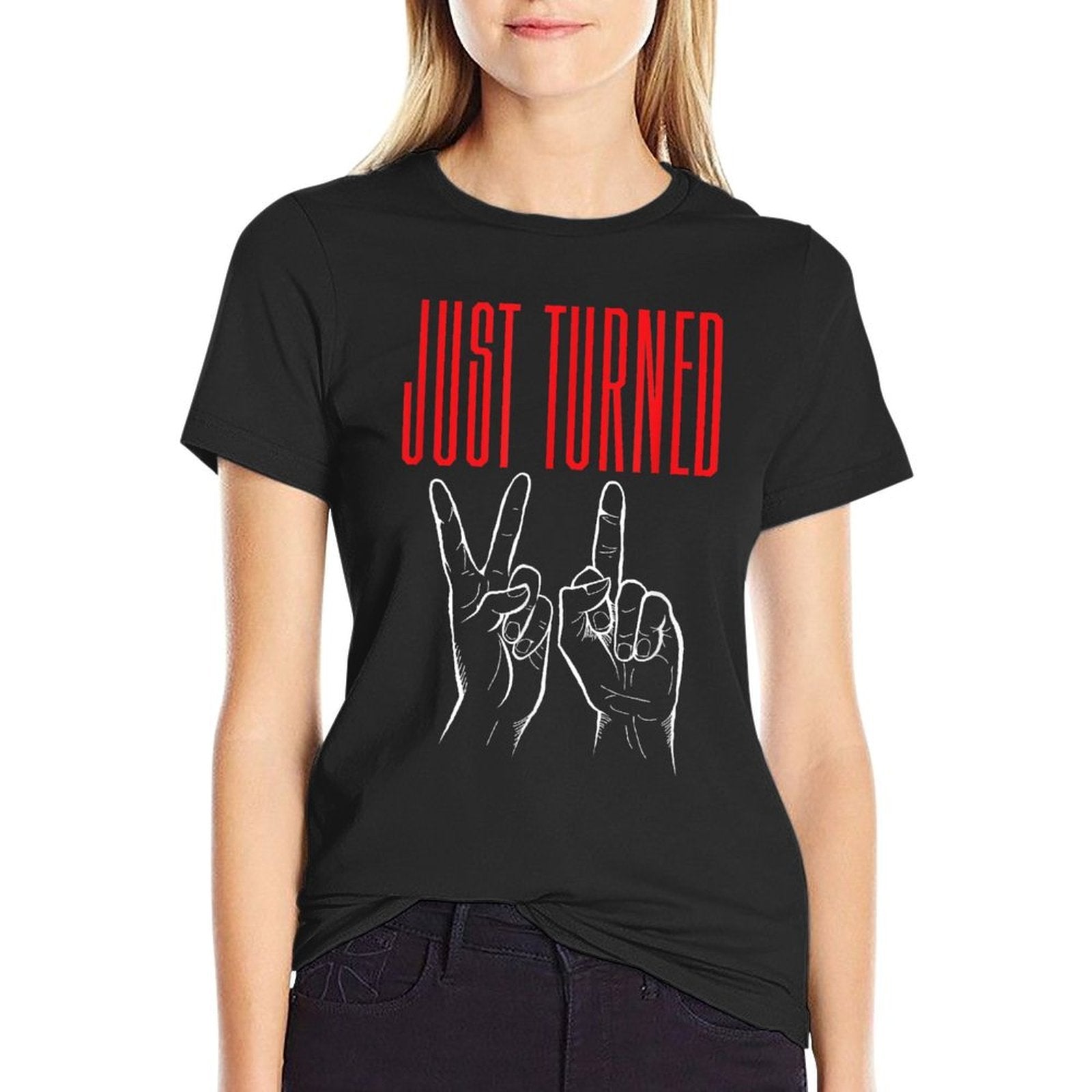 Funny Just Turned 21 Years  Twenty First Birthday Party  Summer-ready Fabric T-Shirt