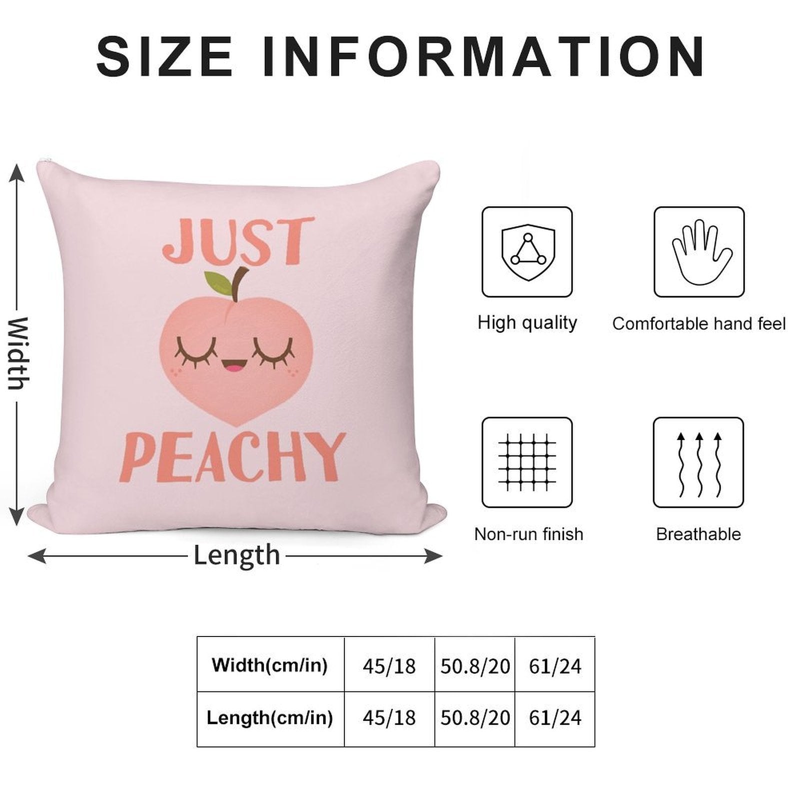 Just Peachy Soft Fade-Resistant Throw Pillow