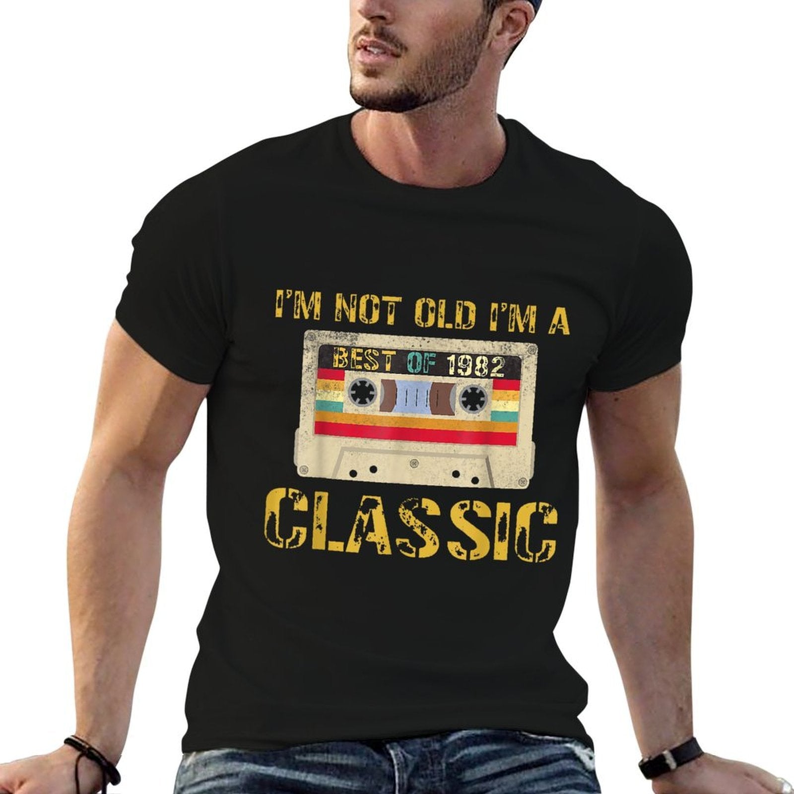 40 Birthday Decorations Men Best of 1982 BDay 40th Birthday  Relaxed-fit T-Shirt