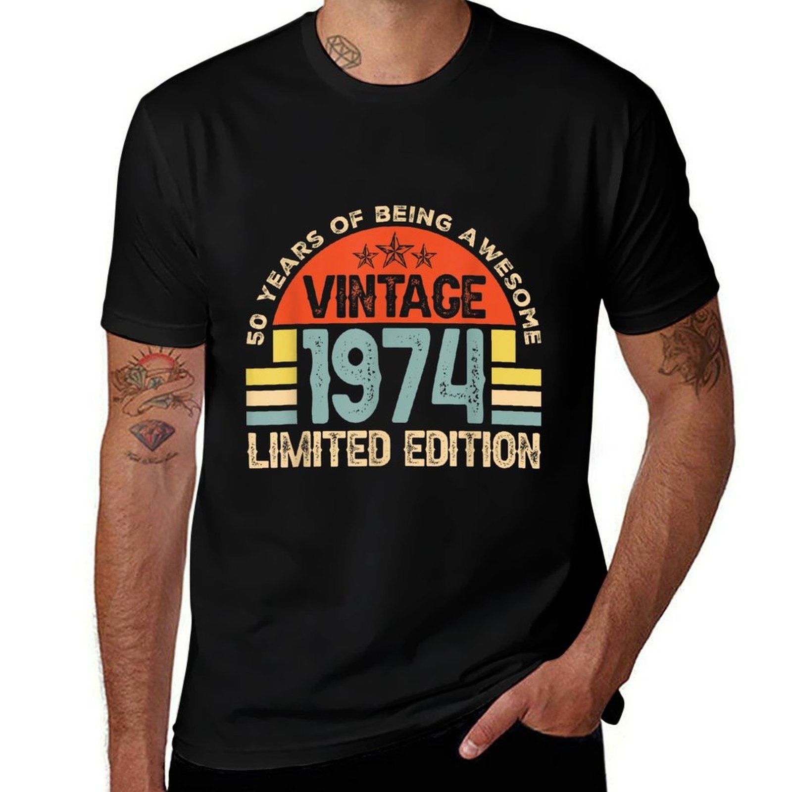 50 Year Old Gifts Vintage 1974 Limited Edition 50th Birthday  Polyester Blend T-Shirt