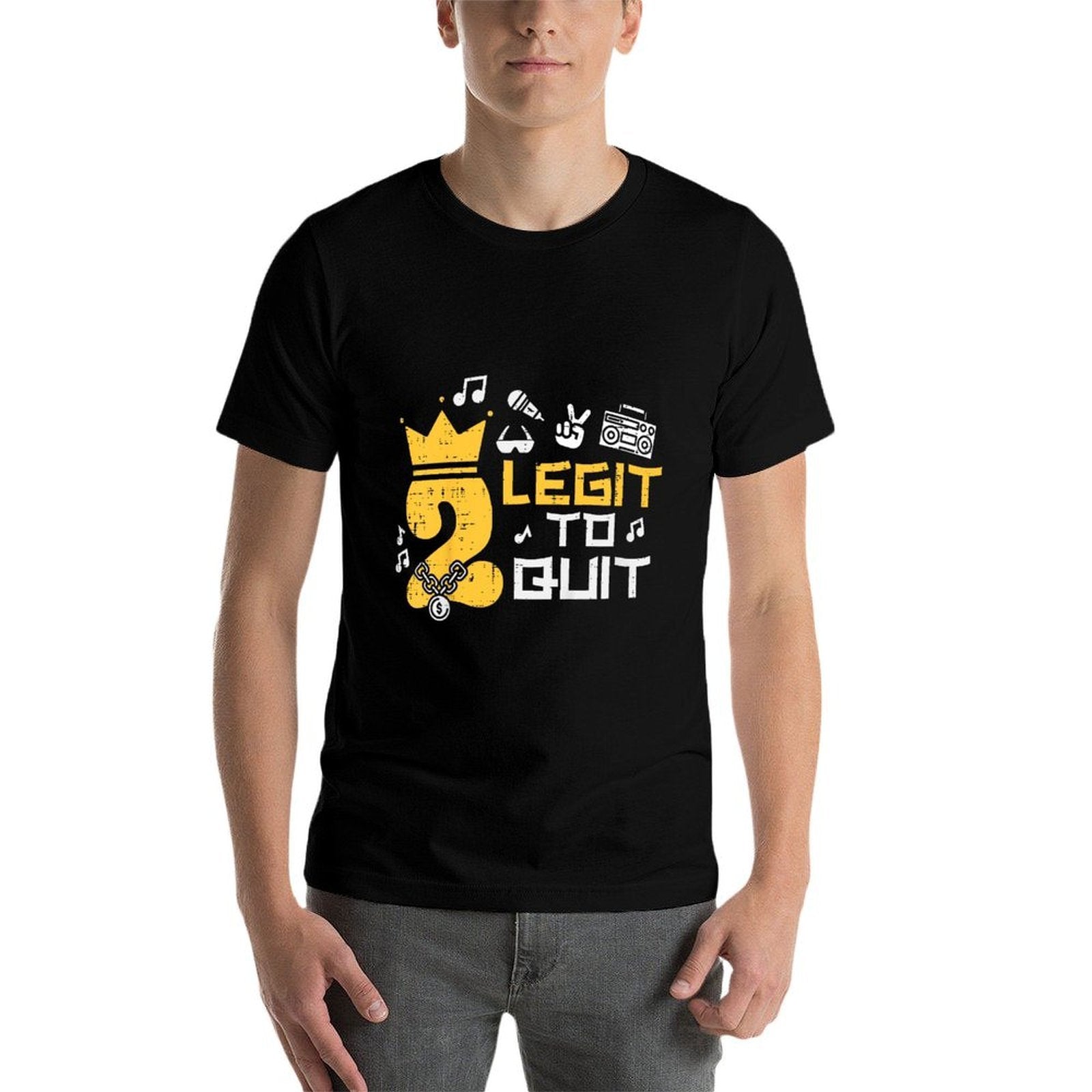 2nd Birthday 2 Legit To Quit Crown Boys Girls Toddler Kids  Summer-ready Fabric T-Shirt