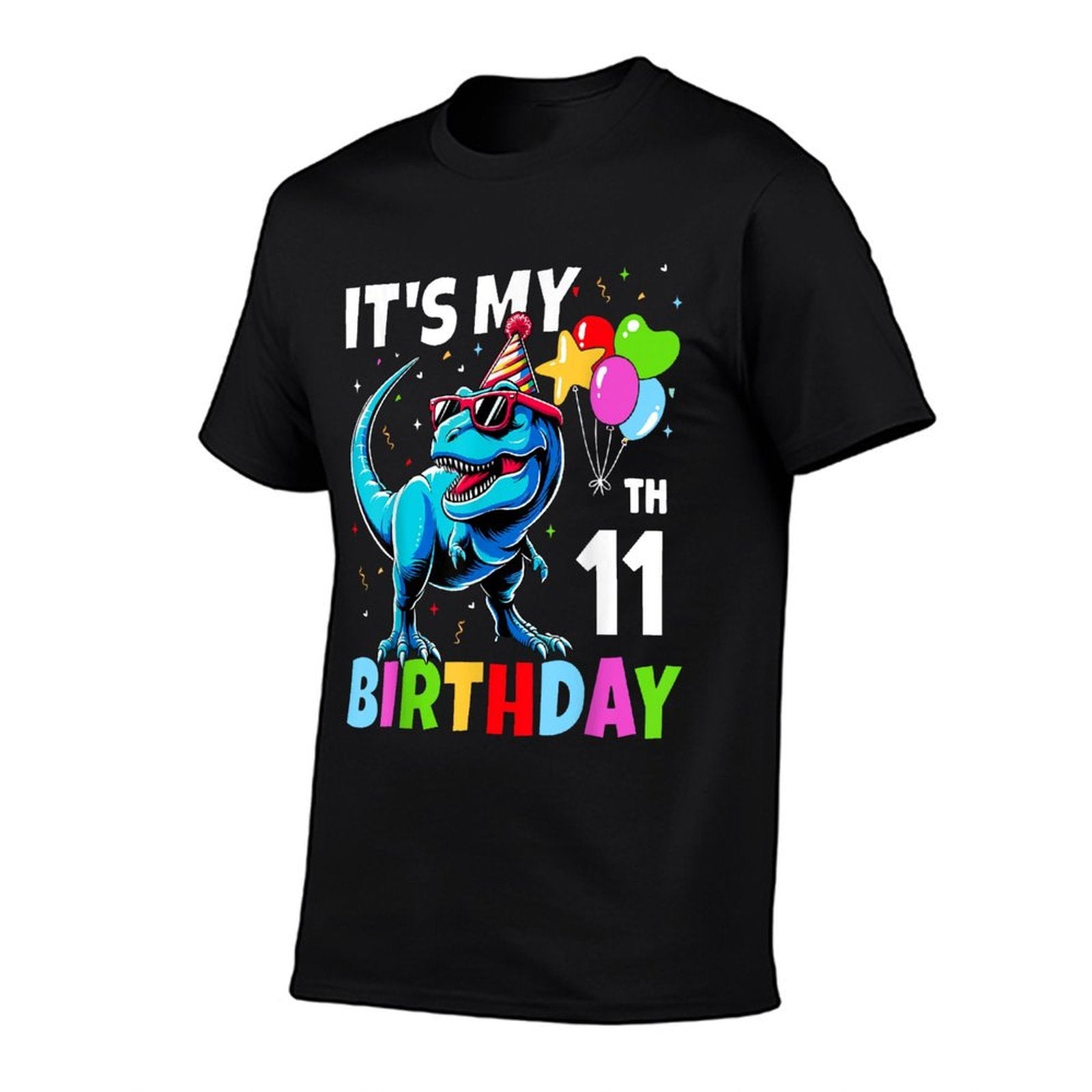 11th Birthday For Boys 11yr 11 Year Old Dinosaur T-Rex  Eco-friendly Material T-Shirt