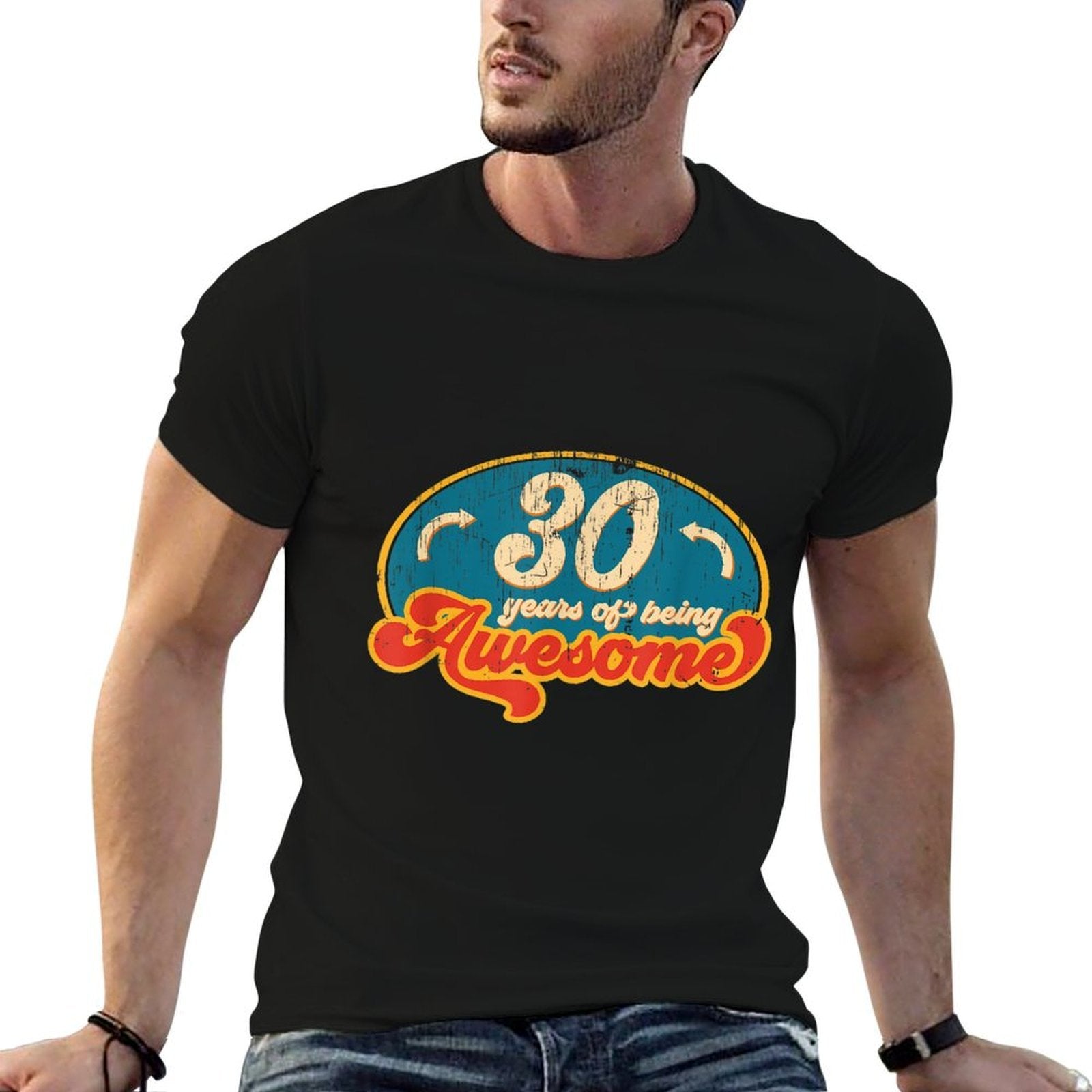 30 Year Old Gifts Retro Vintage 30th Birthday  Slim-fit Cut T-Shirt