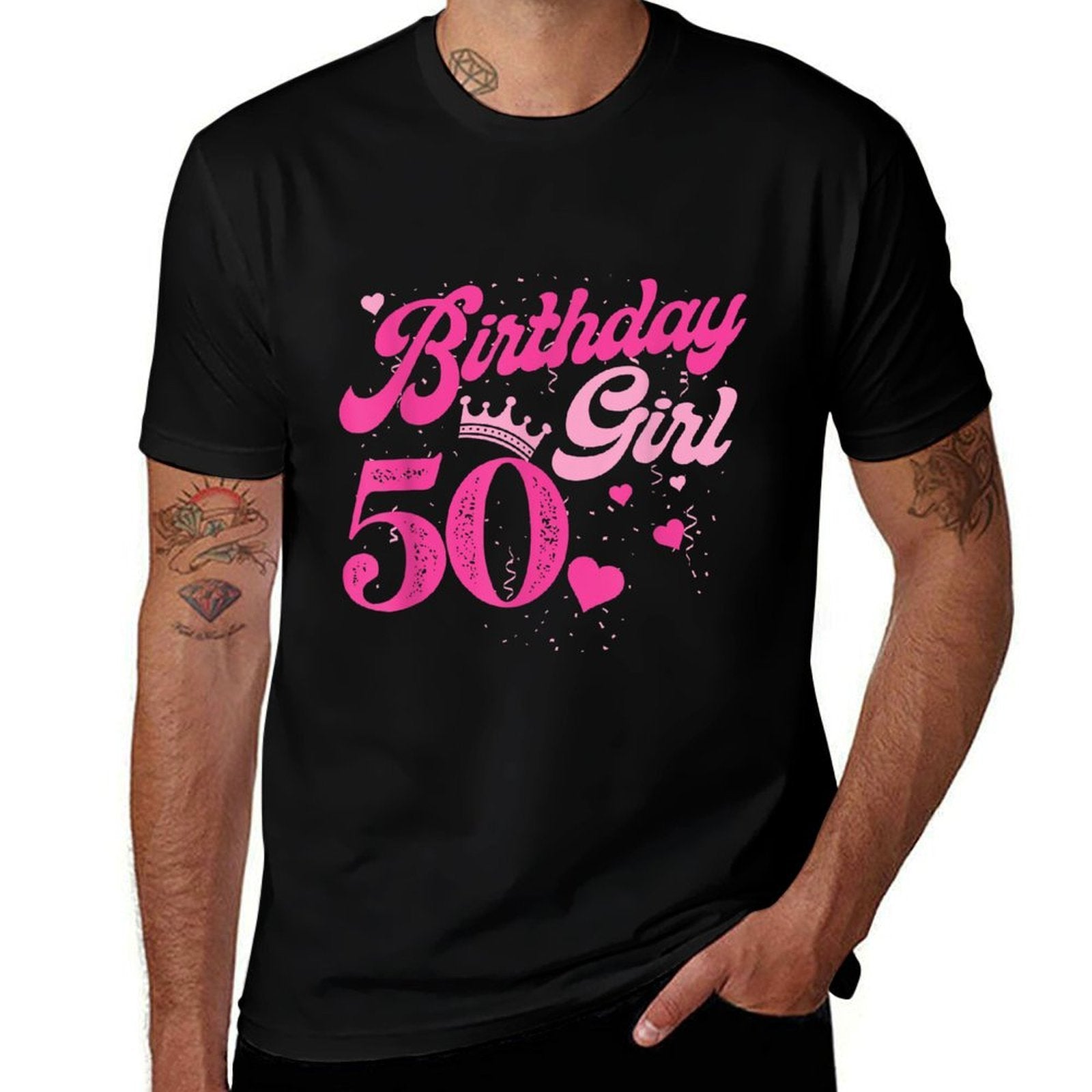 50th Birthday Girl Crown 50 Years Old Bday  Lightweight T-Shirt