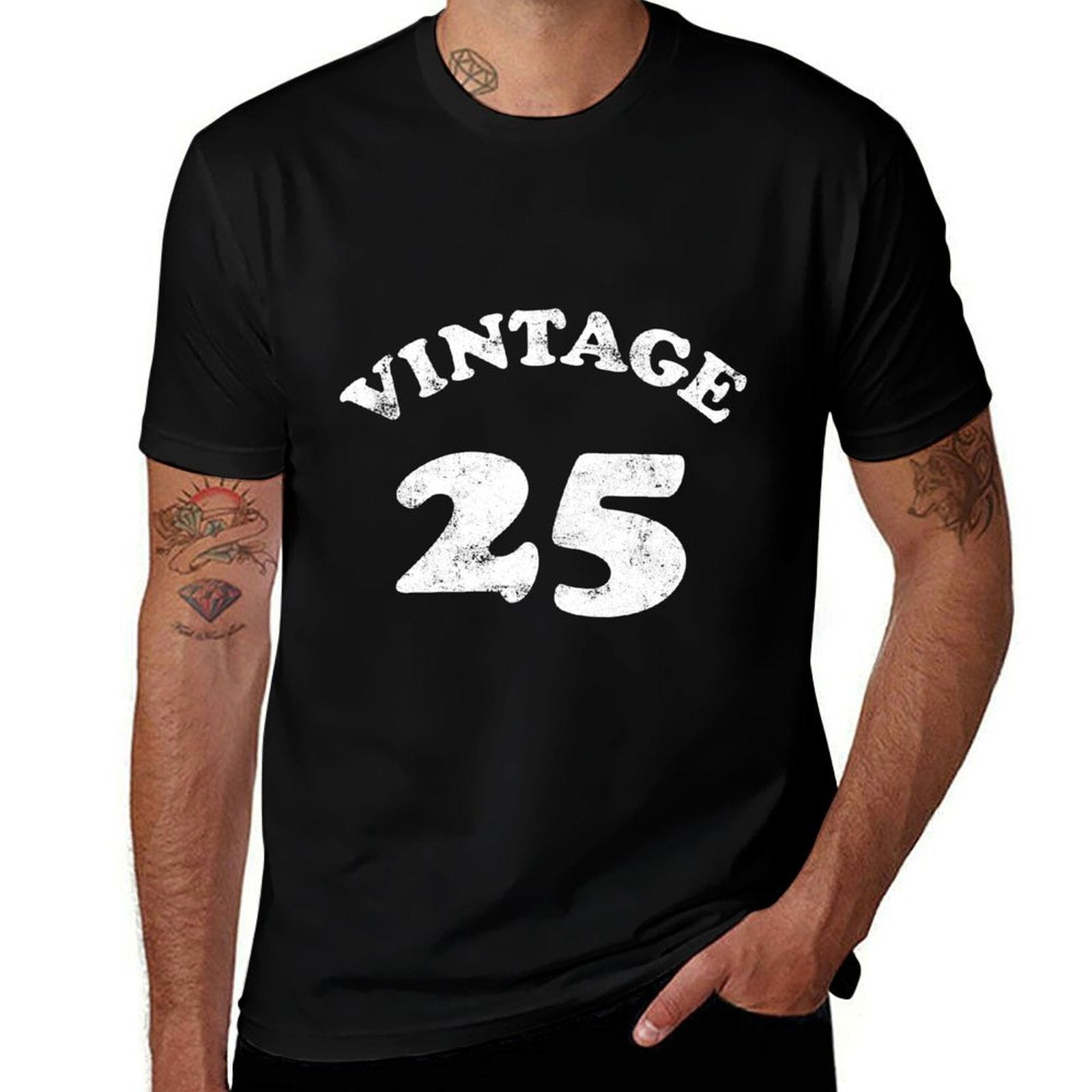 25 Year Old Birthday Sweatshirt Vintage 25th Birthday  Oversized Silhouette T-Shirt