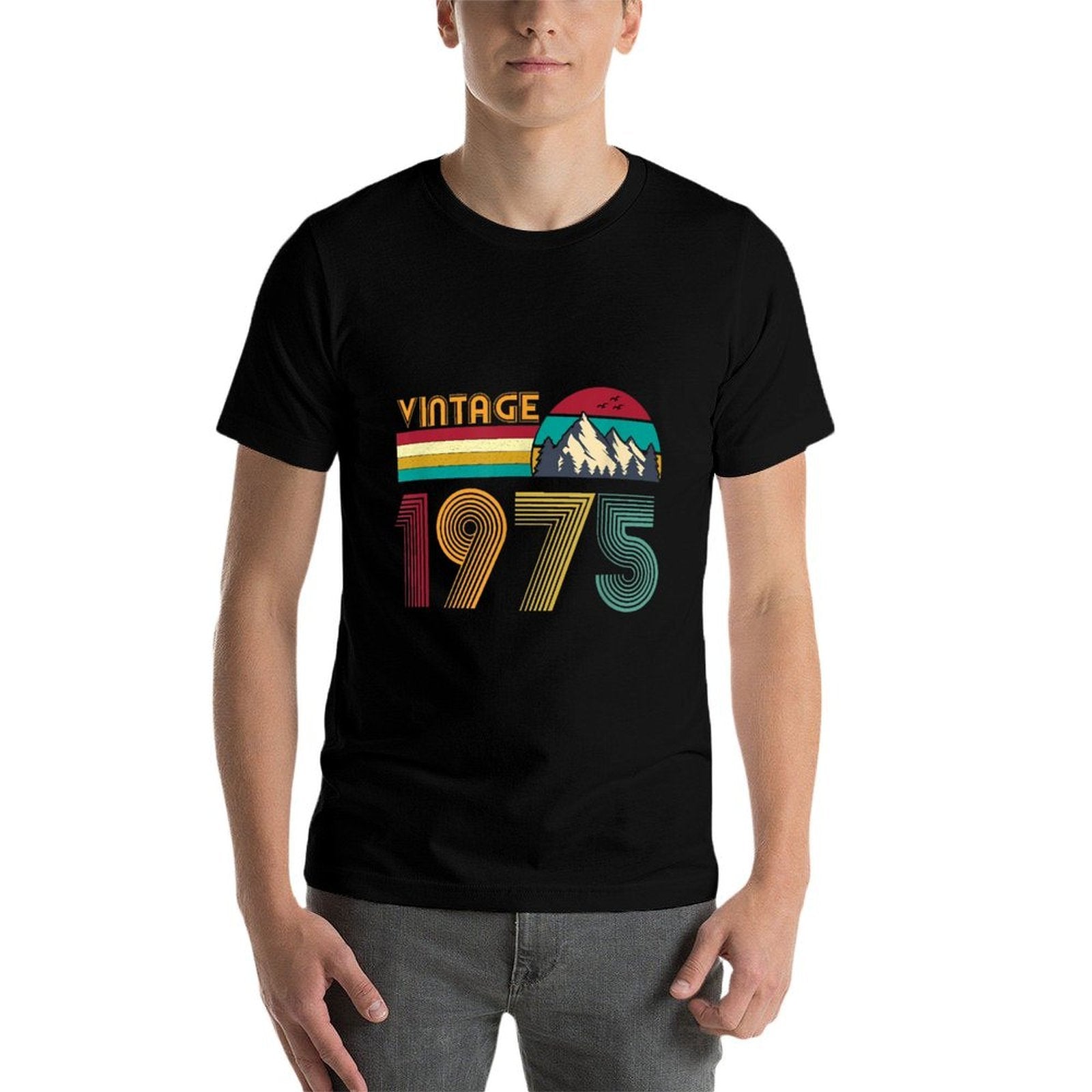 50th Birthday Gift 50 Years Old Men Women Retro Vintage 1975  Affordable Price T-Shirt