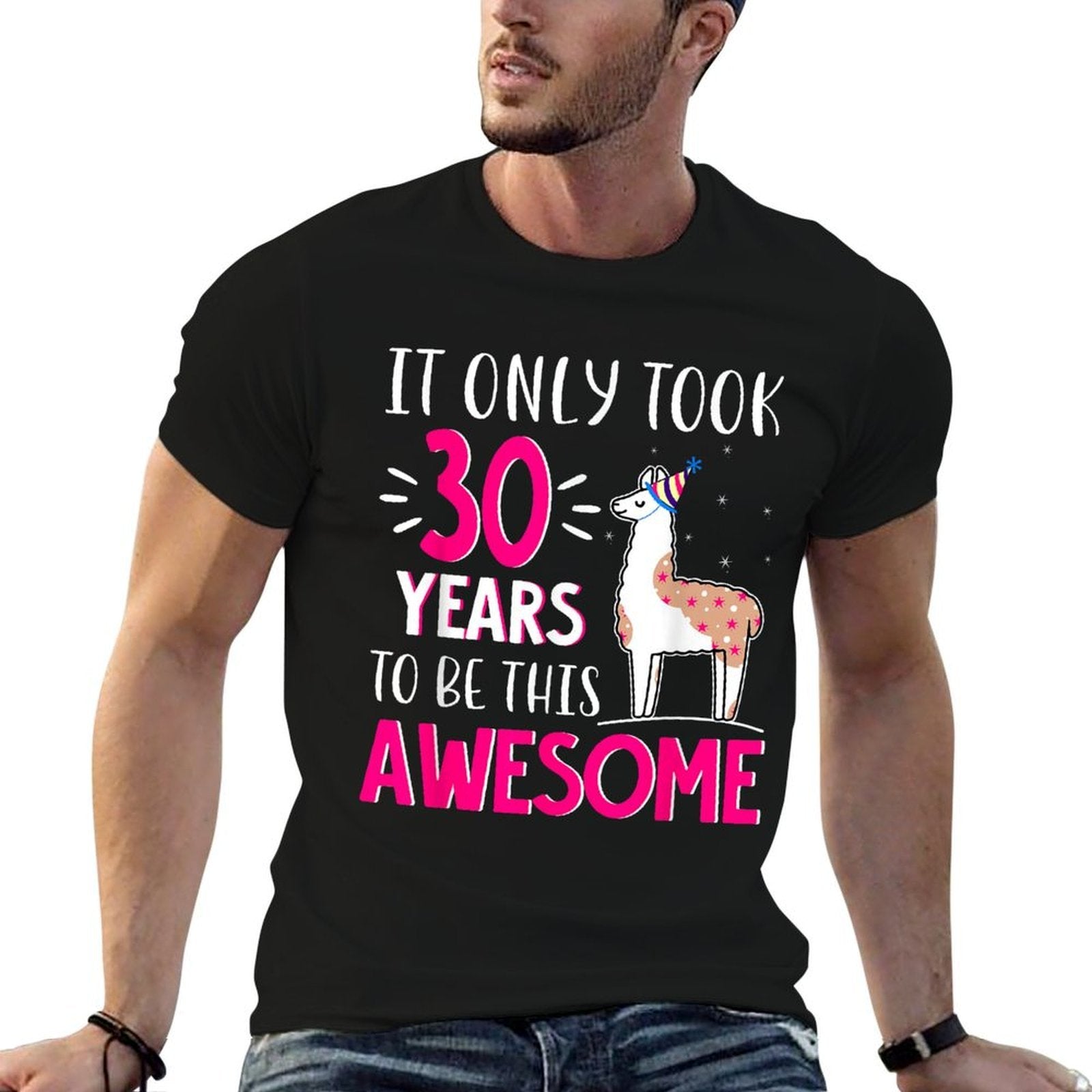 30th Birthday Llama T Awesome Gifts  Eco-friendly Material T-Shirt