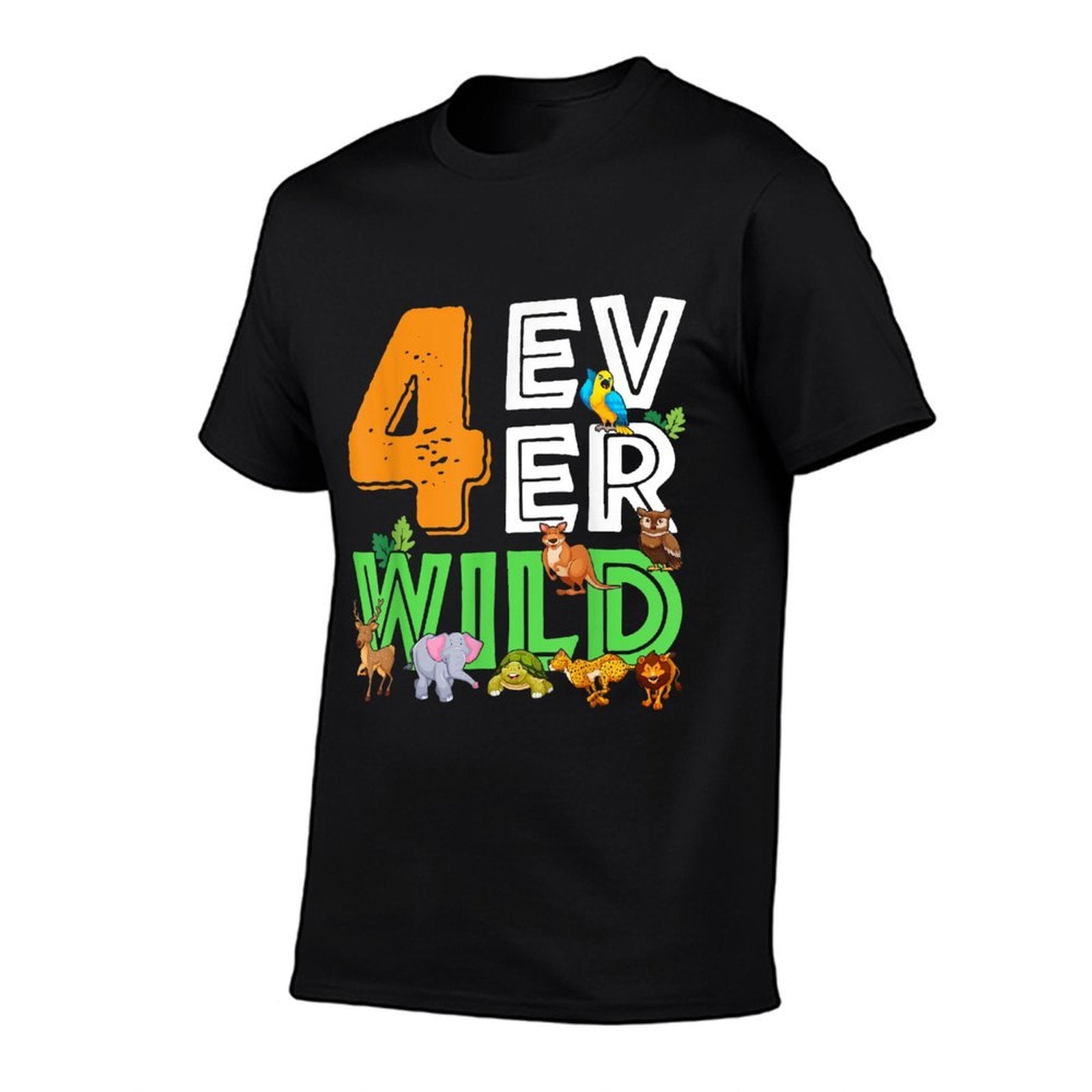 4 Ever Wild Birthday Decorations Boy Zoo 4th Birthday Party  Graphic-printed T-Shirt
