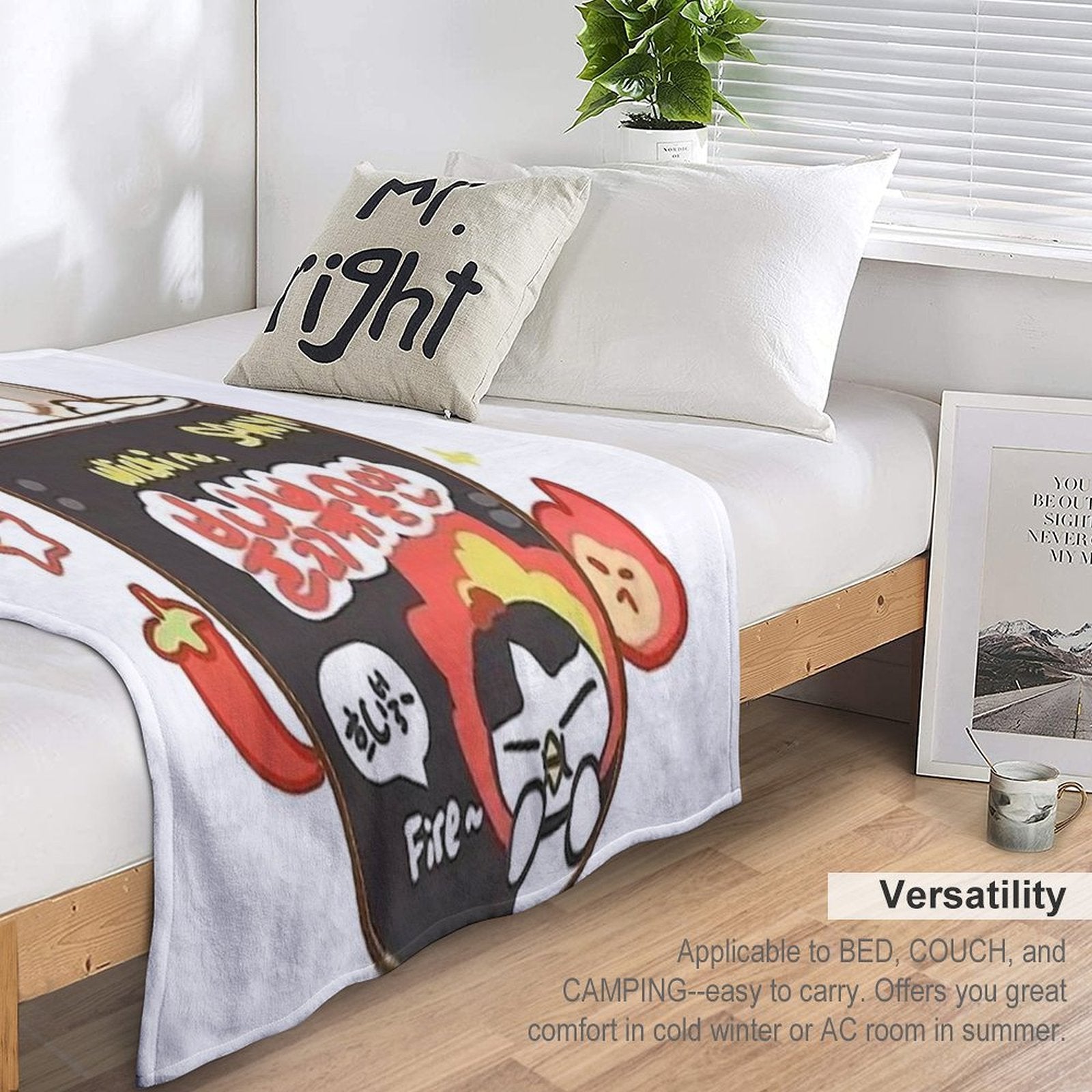 Buldak Korean Ramen Noodles Shiba Comfort Throw Blanket