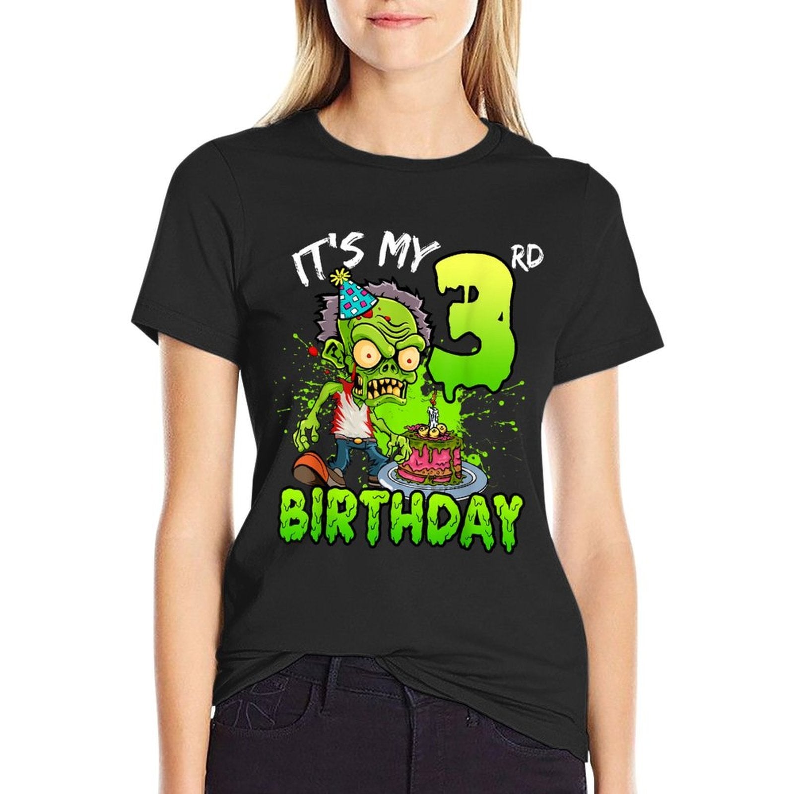 It's My 3rd Birthday Zombie Lover 3 Year Old Boys Girls  Cotton T-Shirt