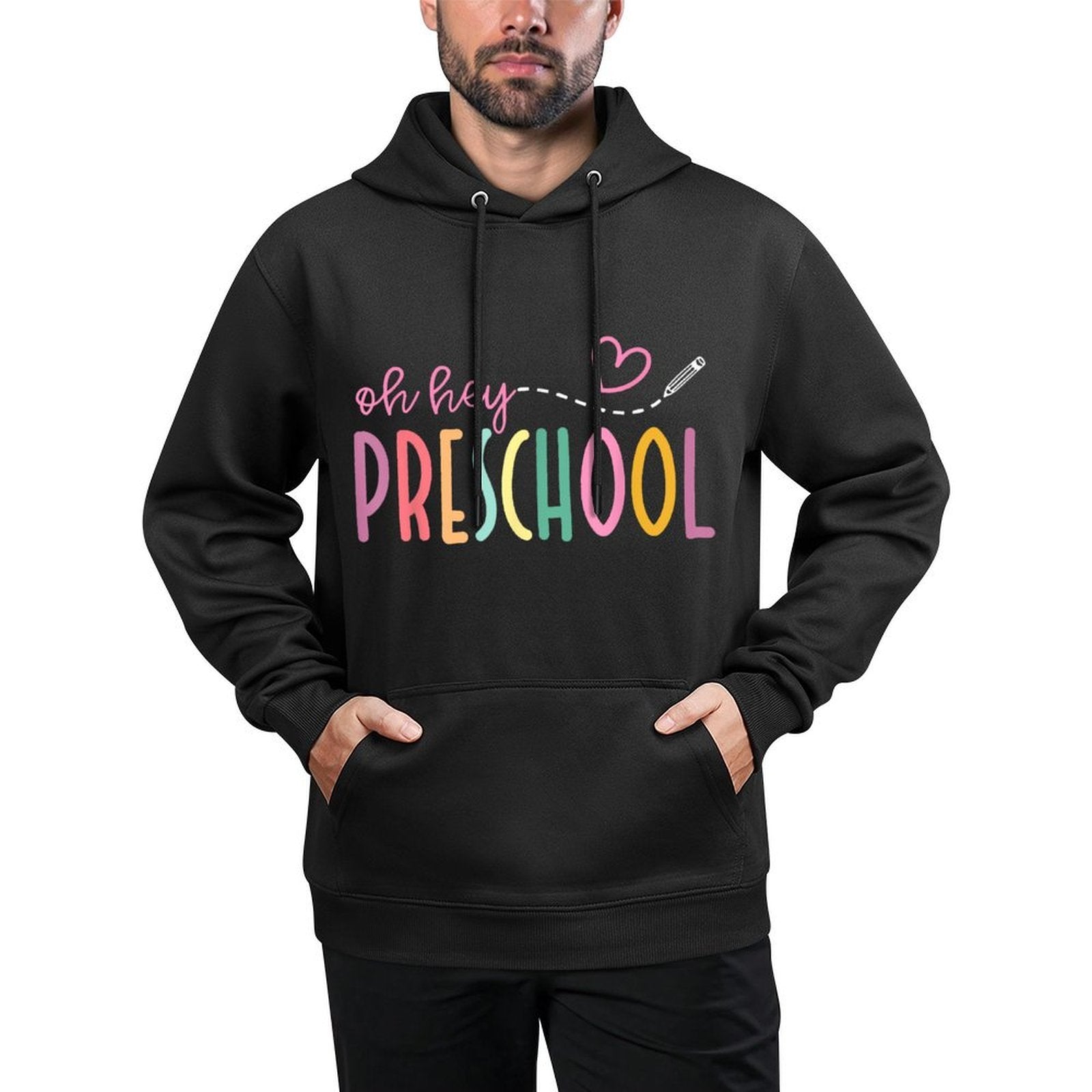 Oh Hey Preschool Welcome Back To School Teacher Student Kids Pilling-Resistant Hoodie