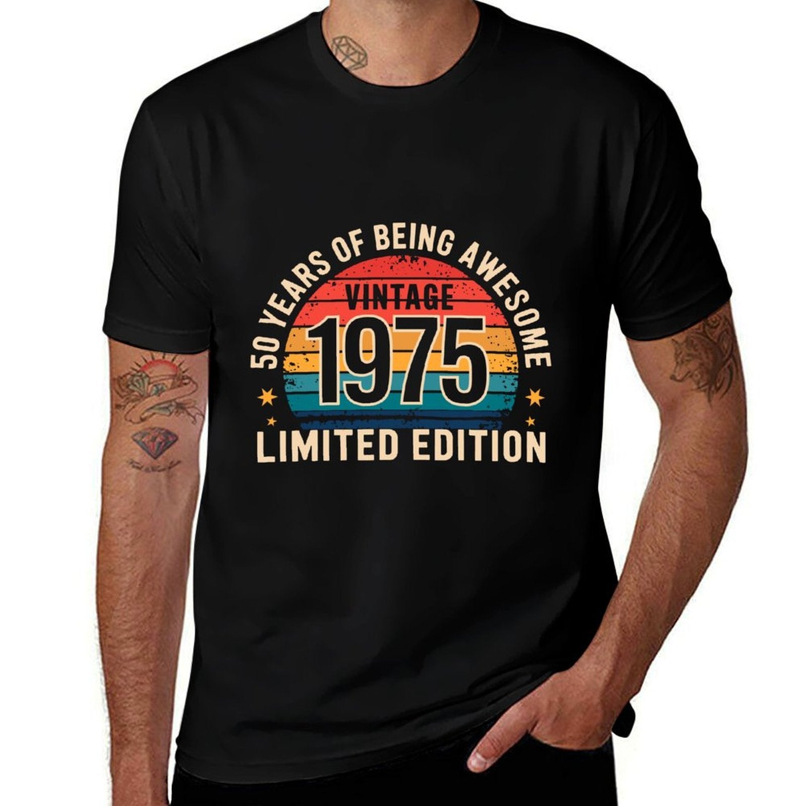 50 Year Birthday Decorations Men Gag 50yr 1975 50th Birthday  Affordable Price T-Shirt
