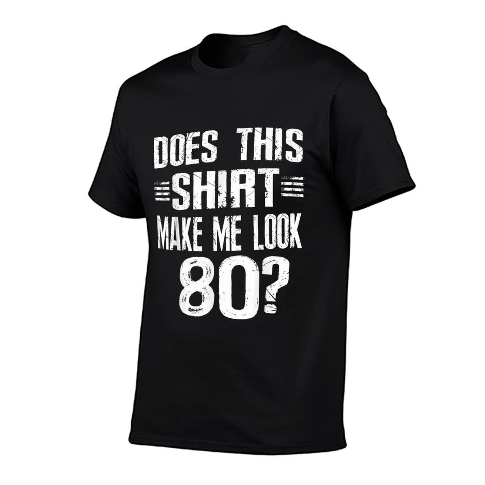 Does This Make Me Look 80 Fun 80th Birthday  Oversized Silhouette T-Shirt