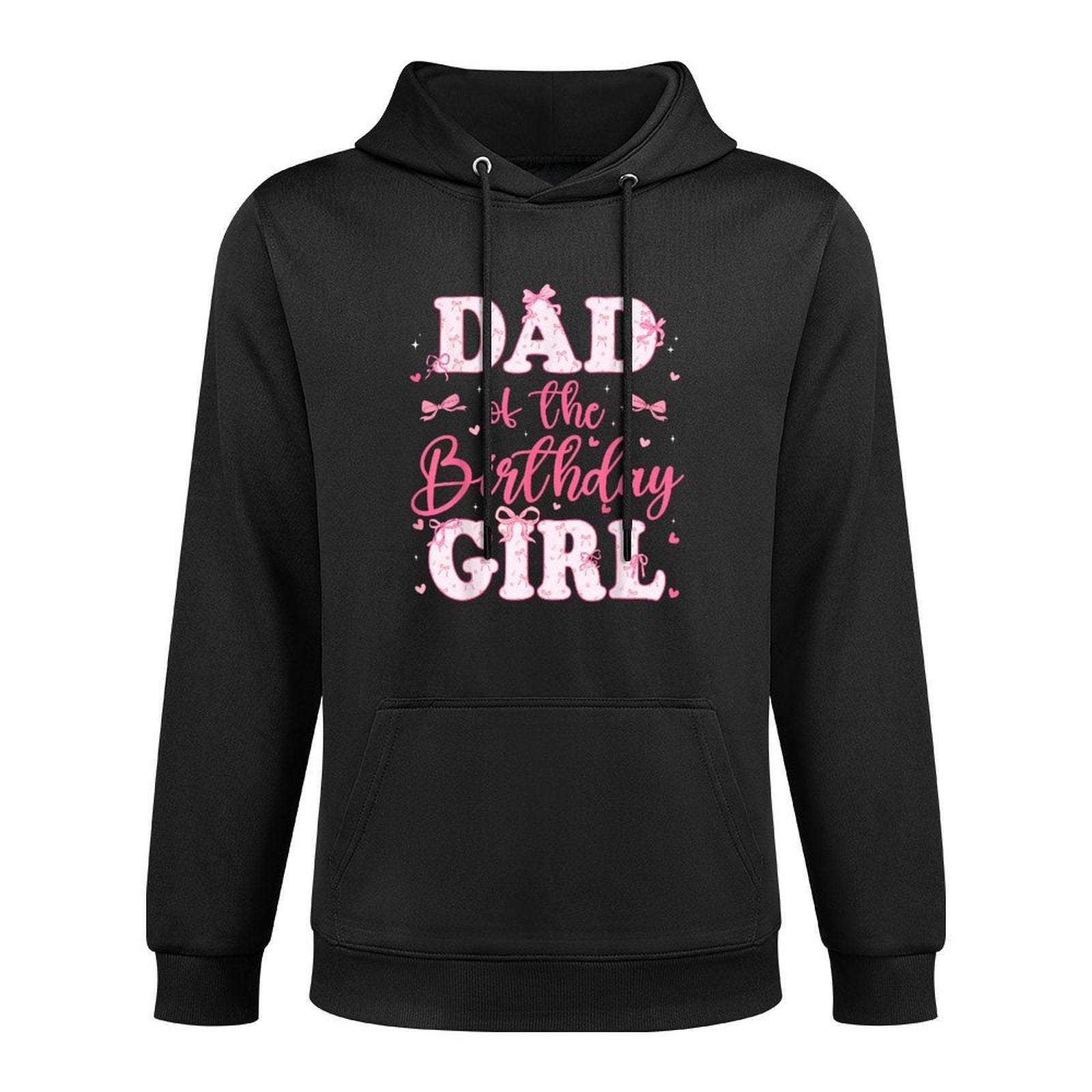 Dad Of The Birthday Girl Coquette Bow Birthday Family Breathable Fabric Hoodie