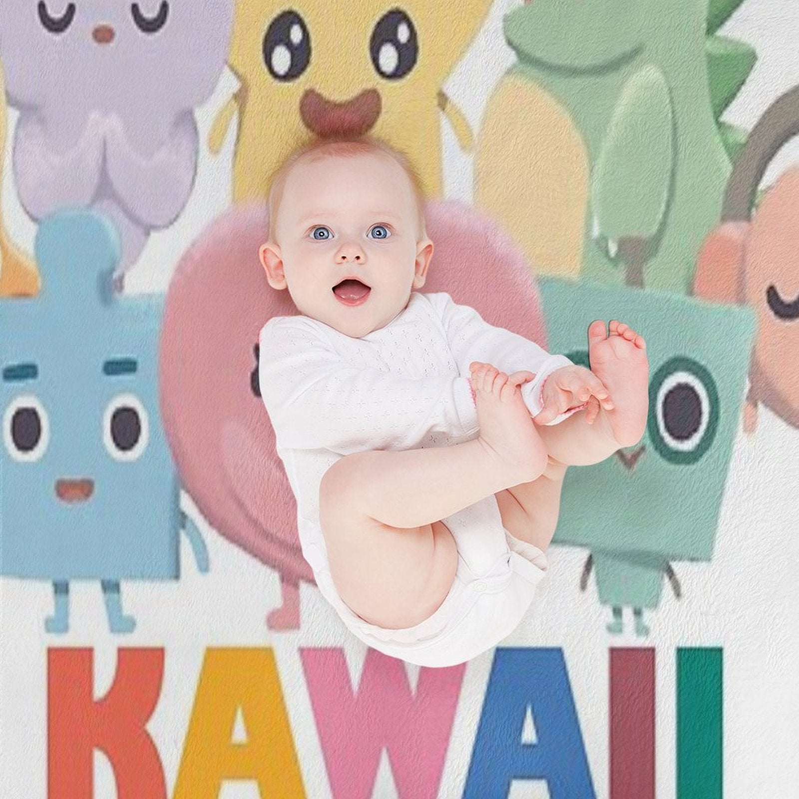 Kawaii Spectrum Friends Lightweight Throw Blanket