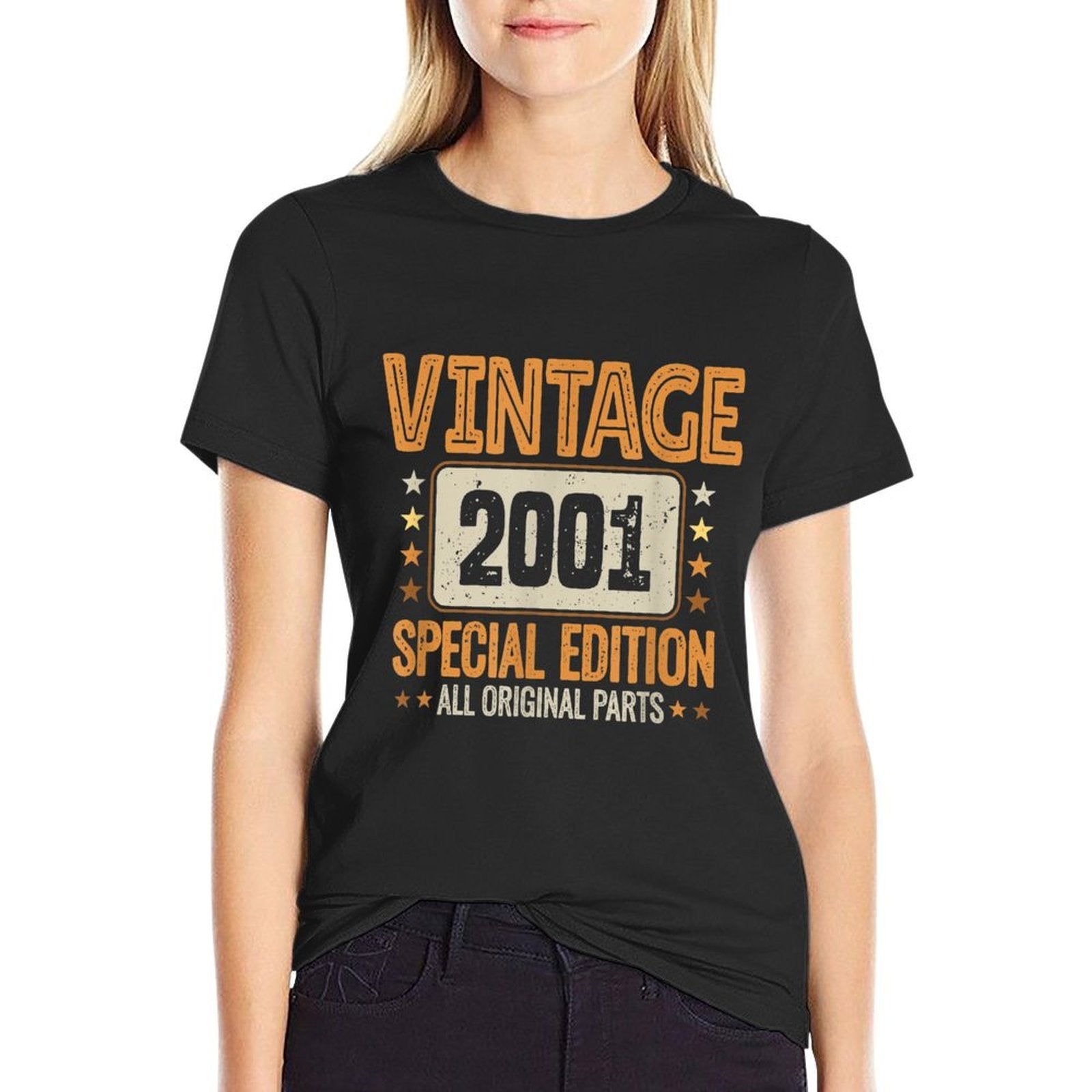 21st Birthday Vintage 2001 Born in 2001 21 Birthday  High-quality Stitching T-Shirt