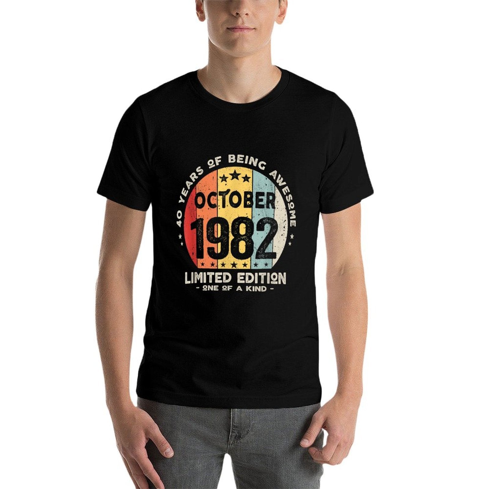 40 Years Old October 1982 Limited Edition 40th Birthday  Odor-resistant T-Shirt