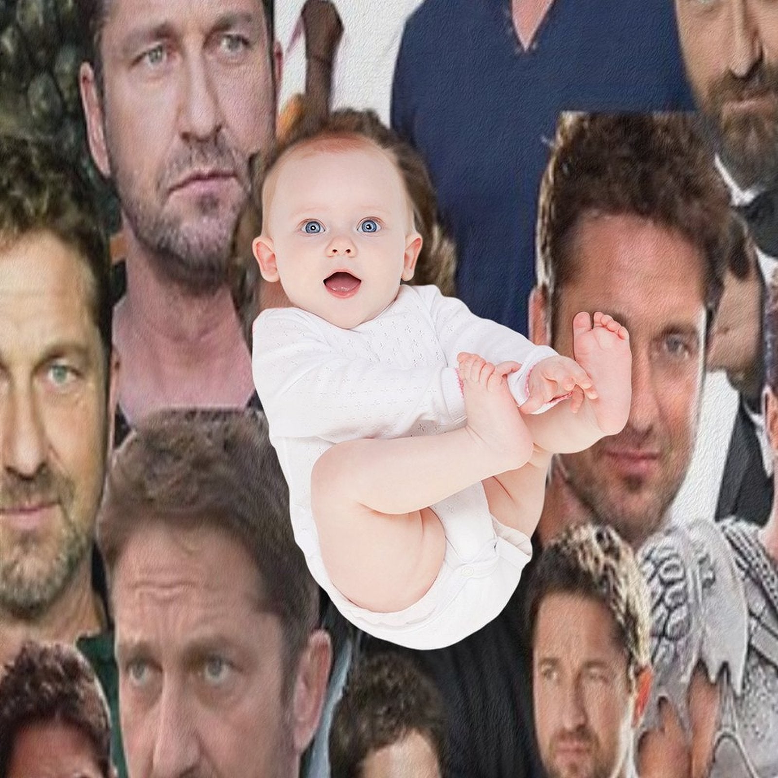 Gerard Butler Photo Collage Gift-ready Throw Blanket