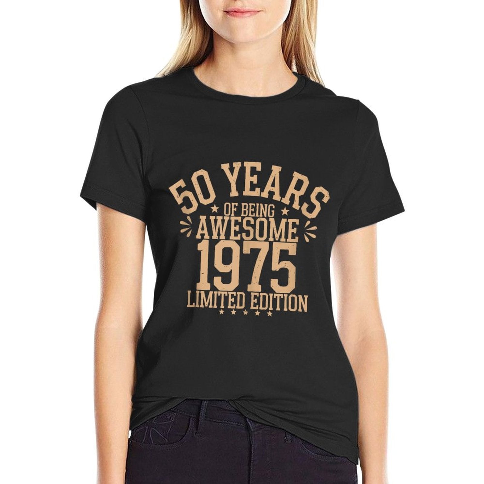 50 Year Birthday Decorations Men Gag 50yr 1975 50th Birthday  Vintage-inspired T-Shirt