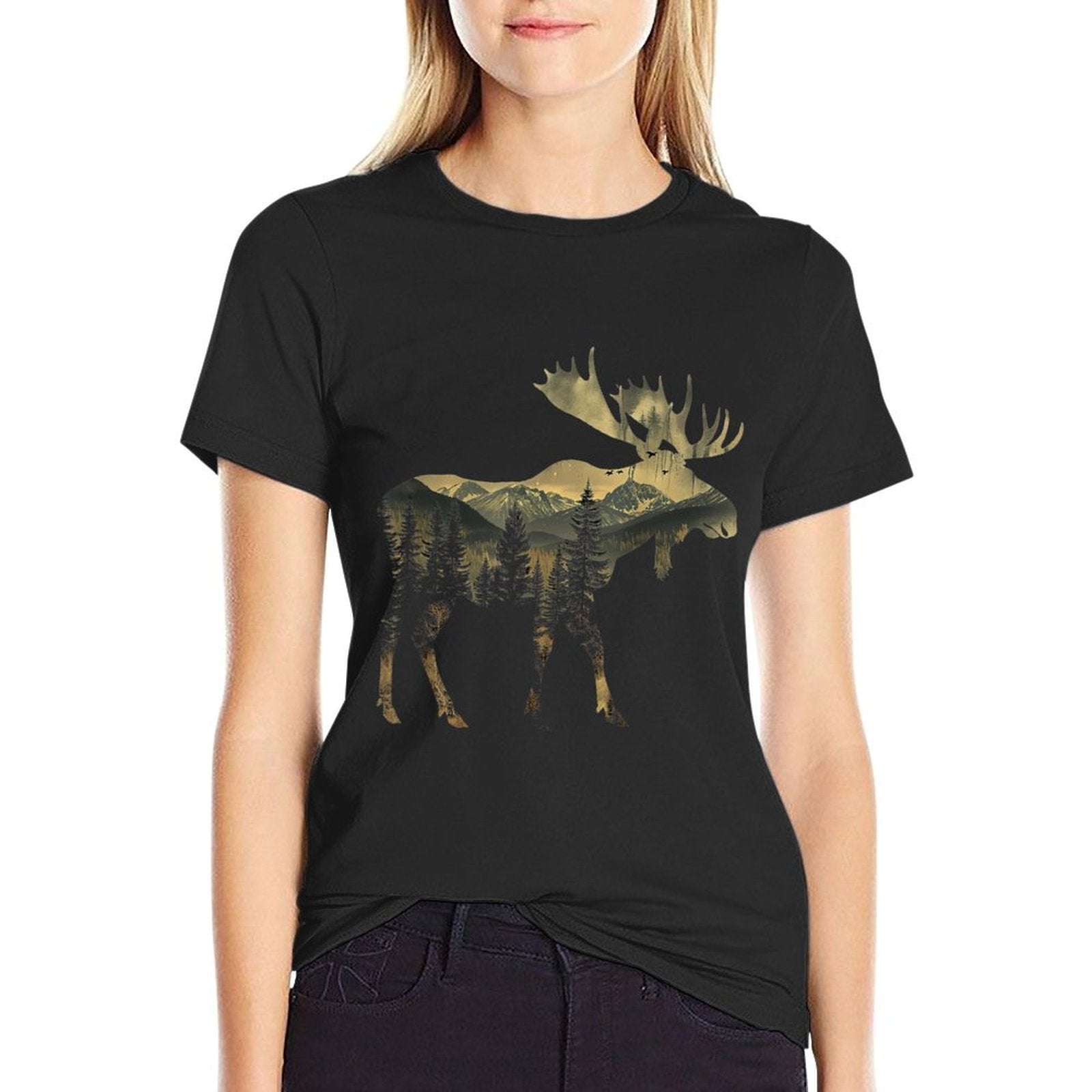 Elk Mountains Hiking Camping Alaska Nature Lovers  Heathered Texture T-Shirt