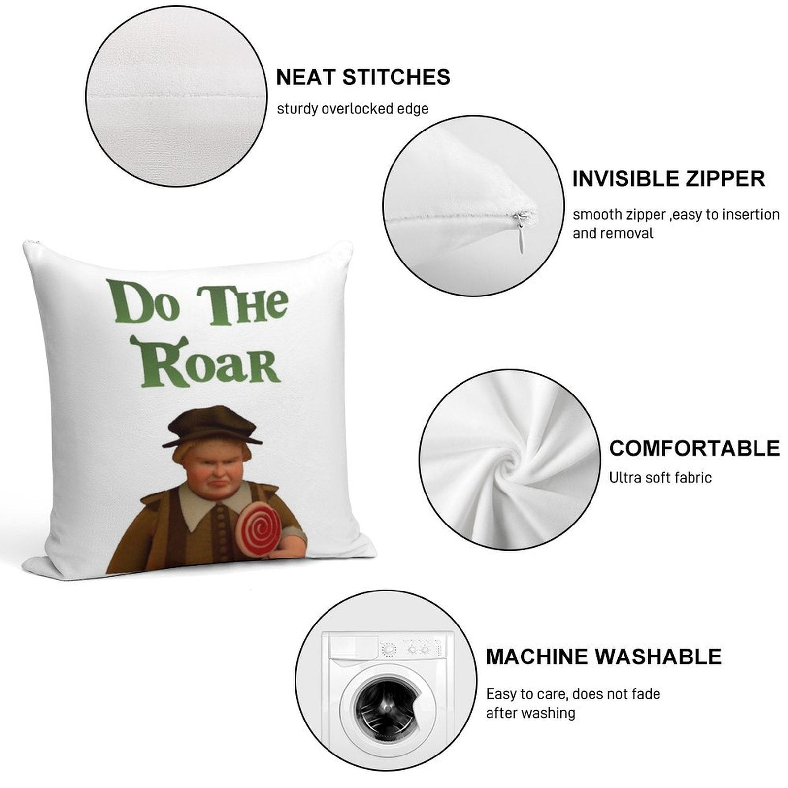 Do The Roar Soft Multiple Sizes Throw Pillow