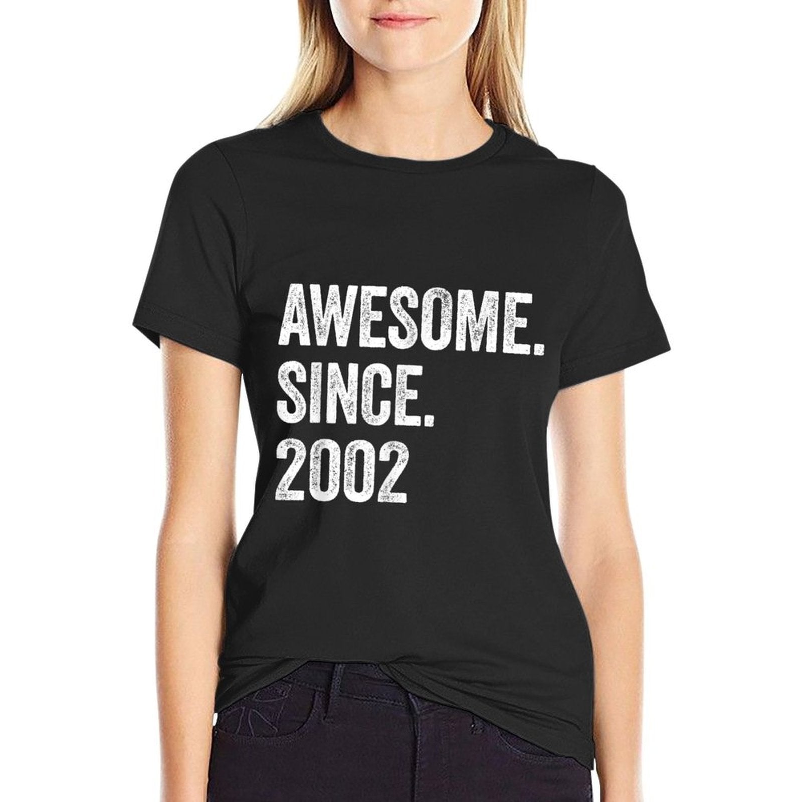 21 Years Old Awesome Since 2002 21st Birthday  Tagless Design T-Shirt